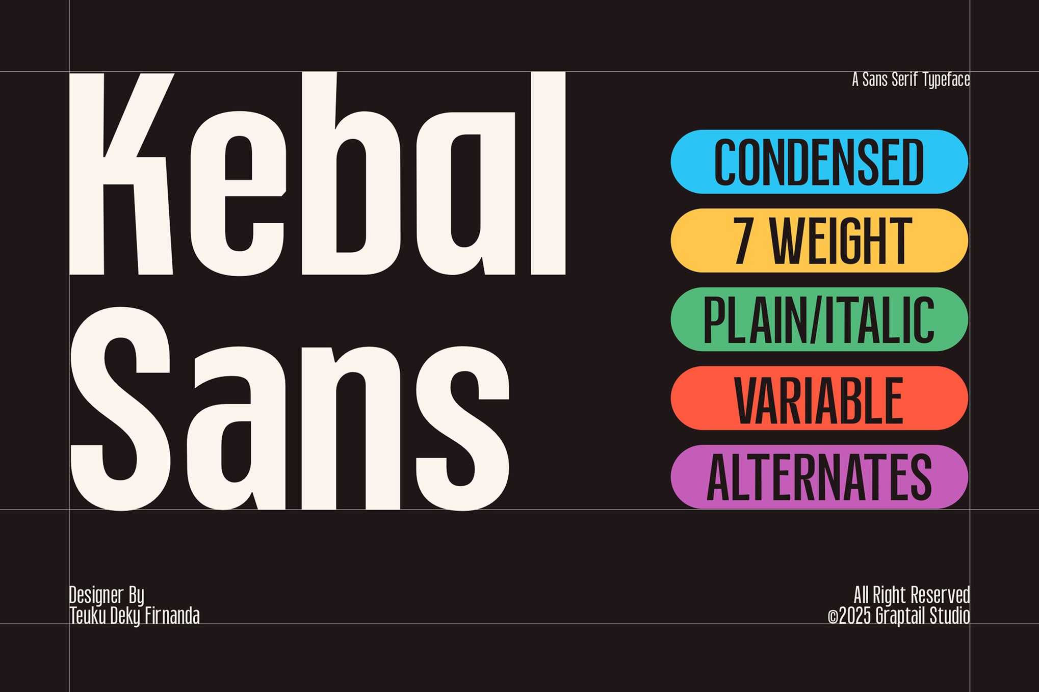 Kebal Sans - Condensed Poster Font