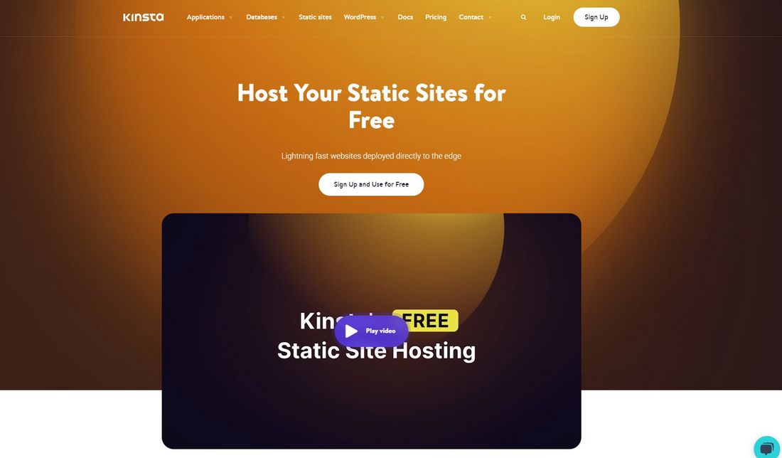 kinsta static hosting