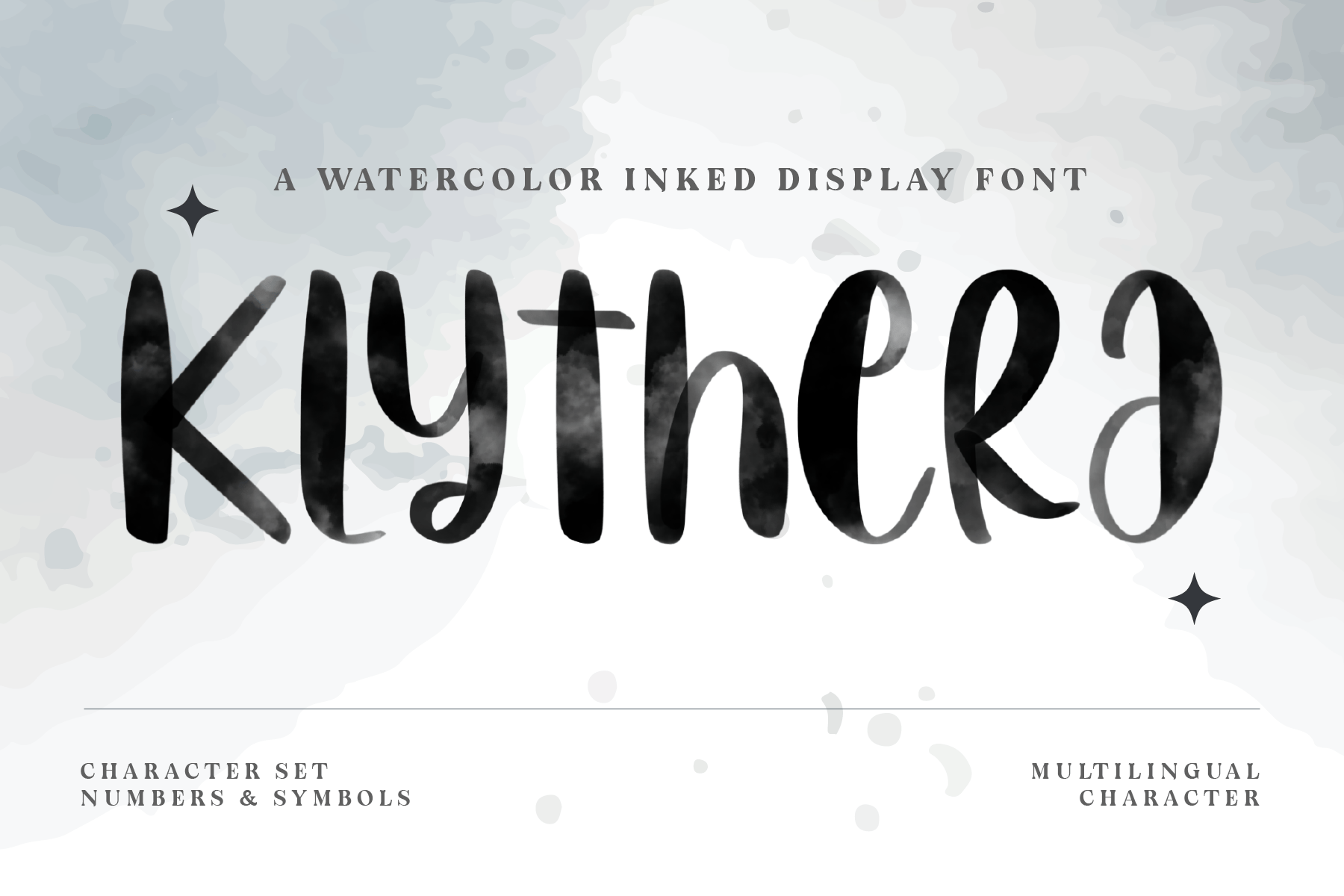 Klythera - Watercolor Inked Font