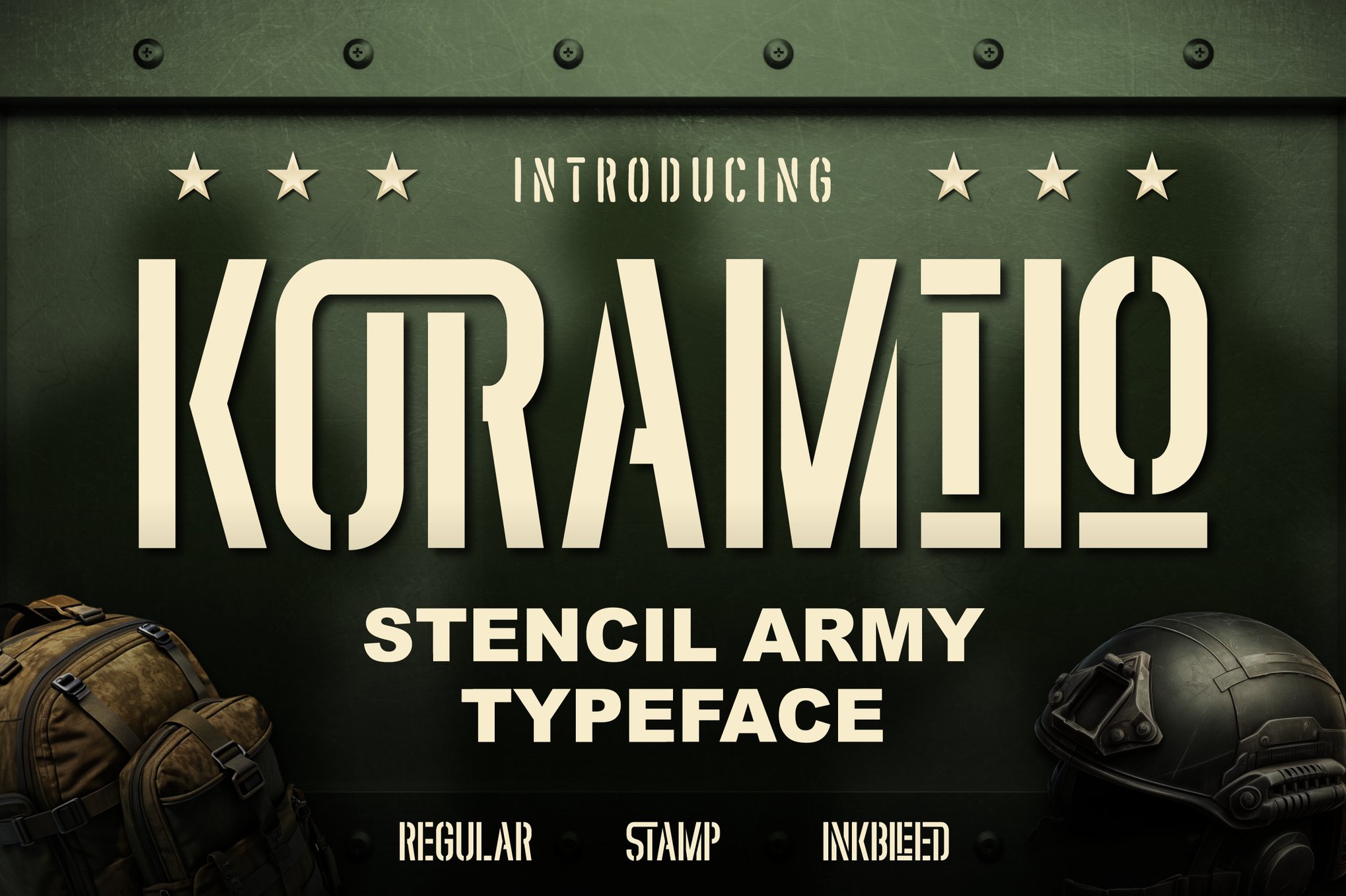 Koramilo - American Military Font