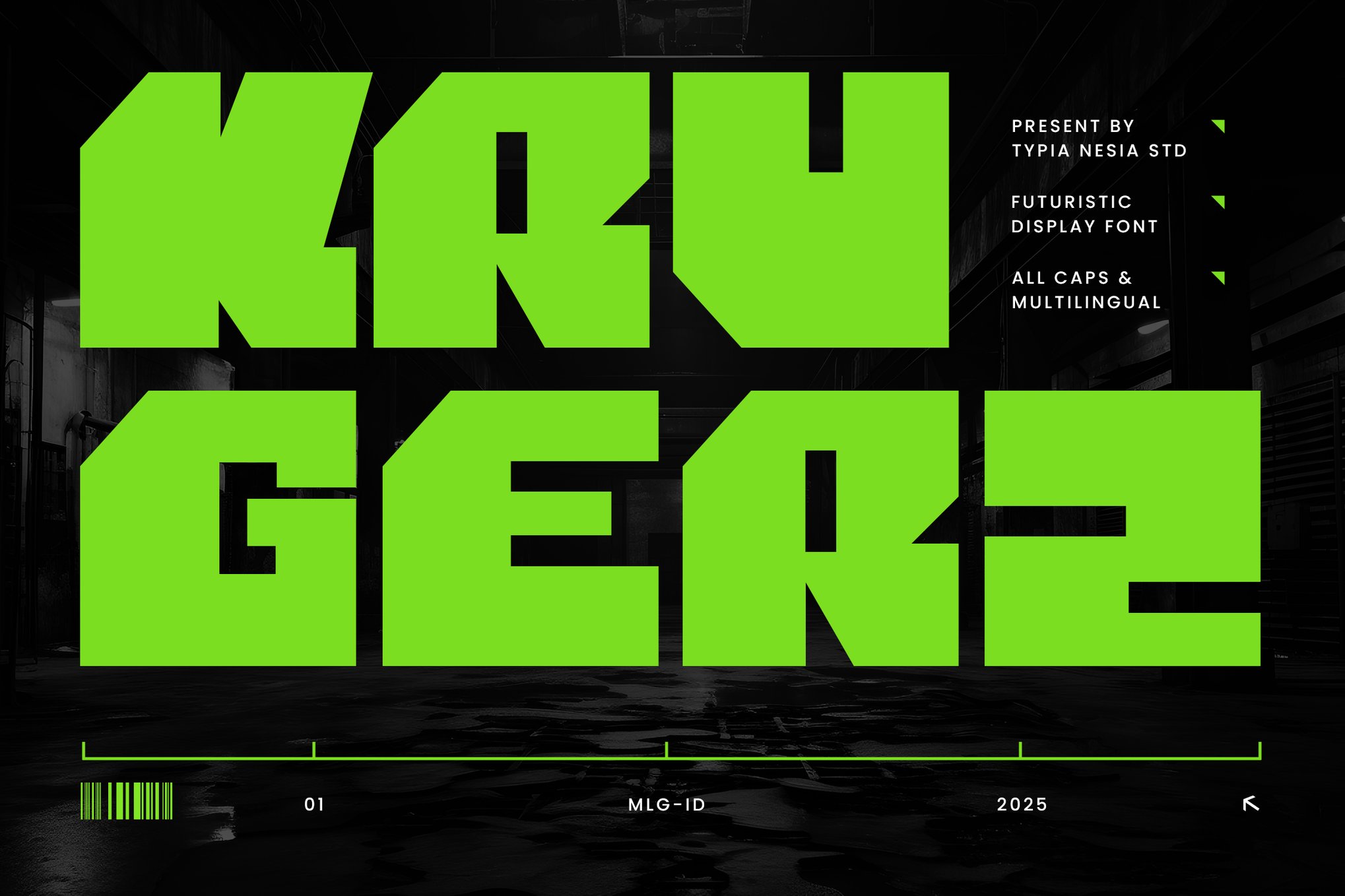Krugerz - Futuristic Bold Square Font
