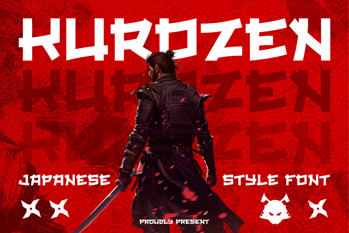 Kurozen - Japanese Style Samurai Font