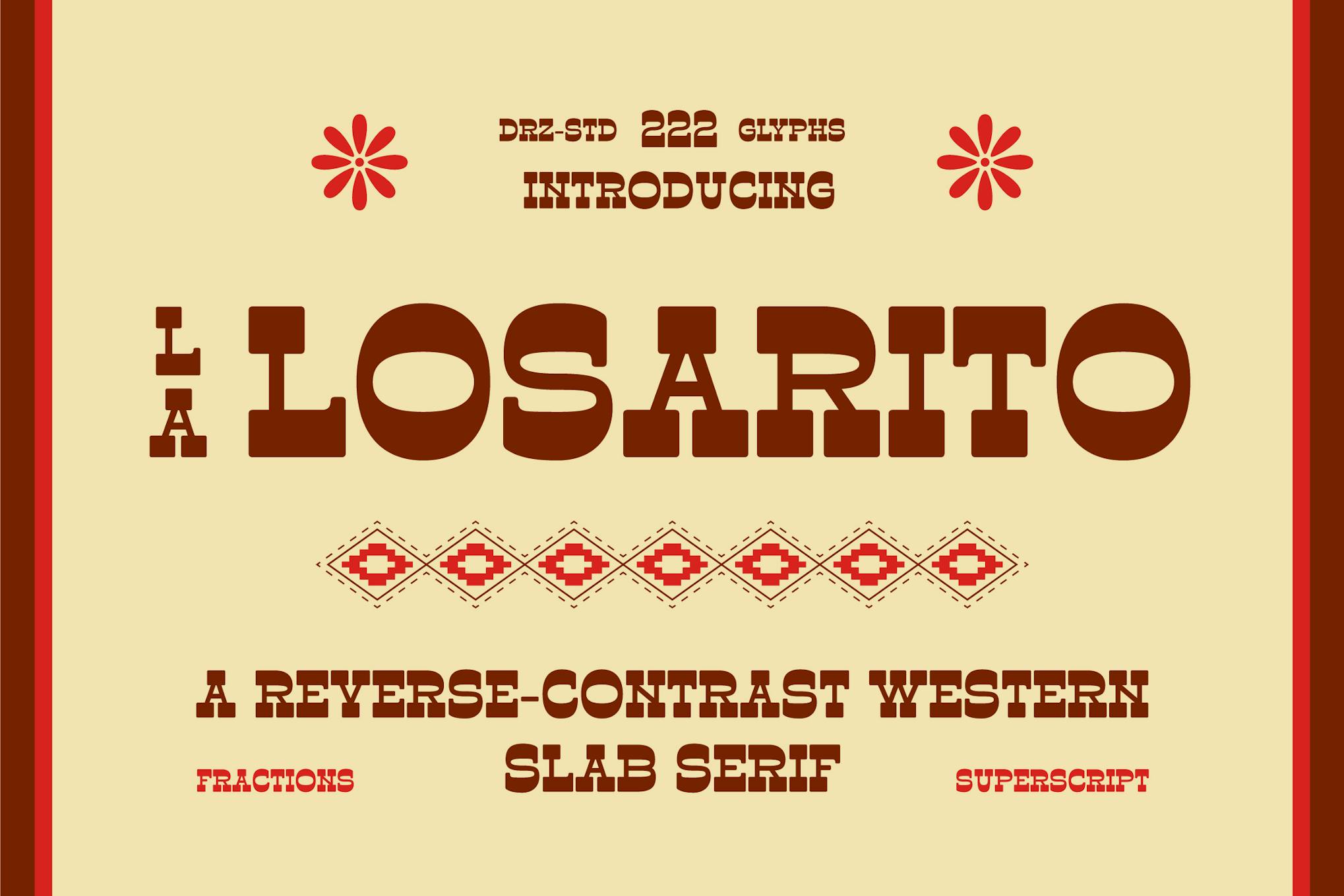 La Losarito - Reverse Contrast Western Font