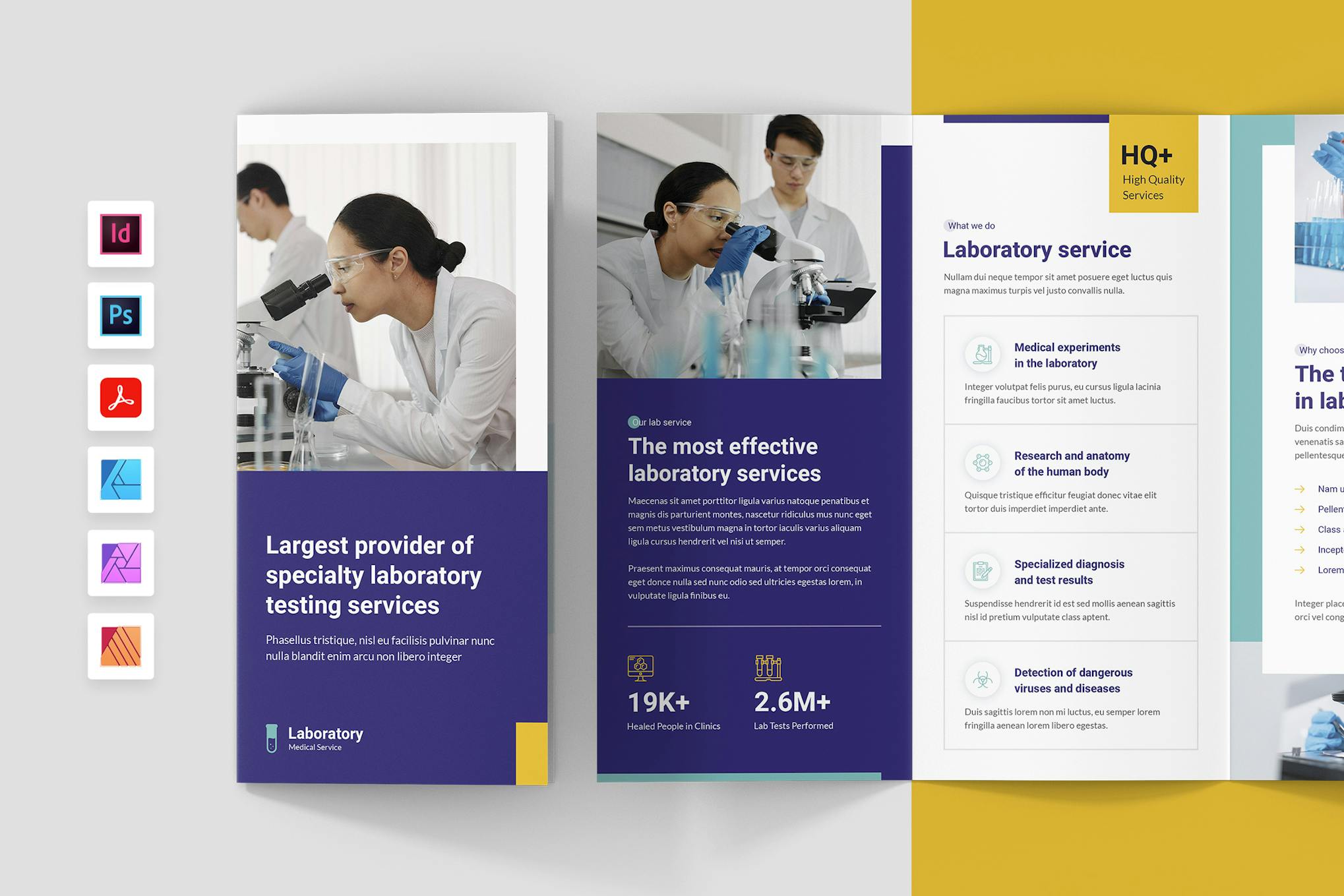 Laboratory Brochure Tri-Fold Template