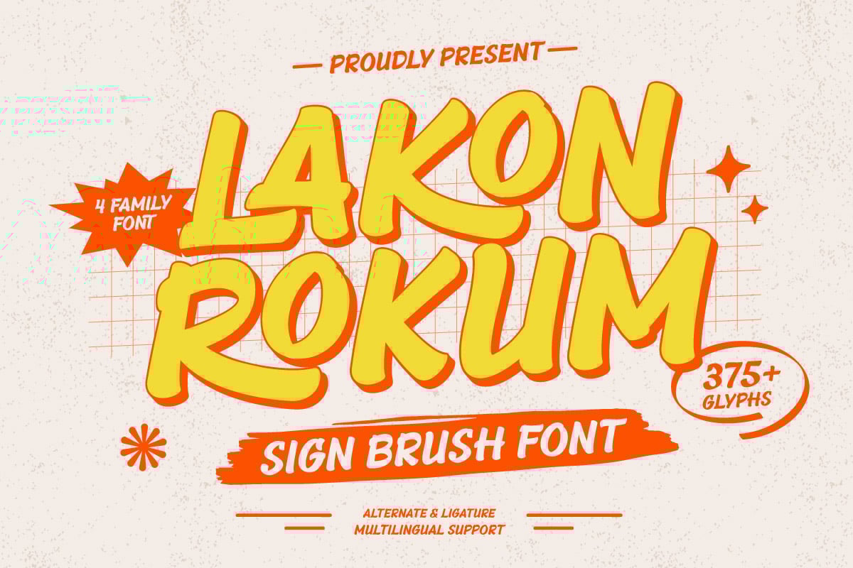 Lakon Rokum - Sign Brush Font