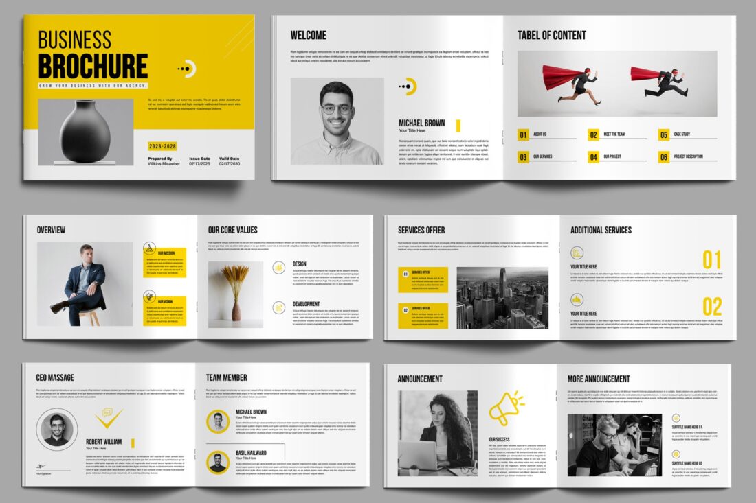 Excellent Brochure Example 160+ Modern Corporate Brochure Templates 2026 | Design Shack