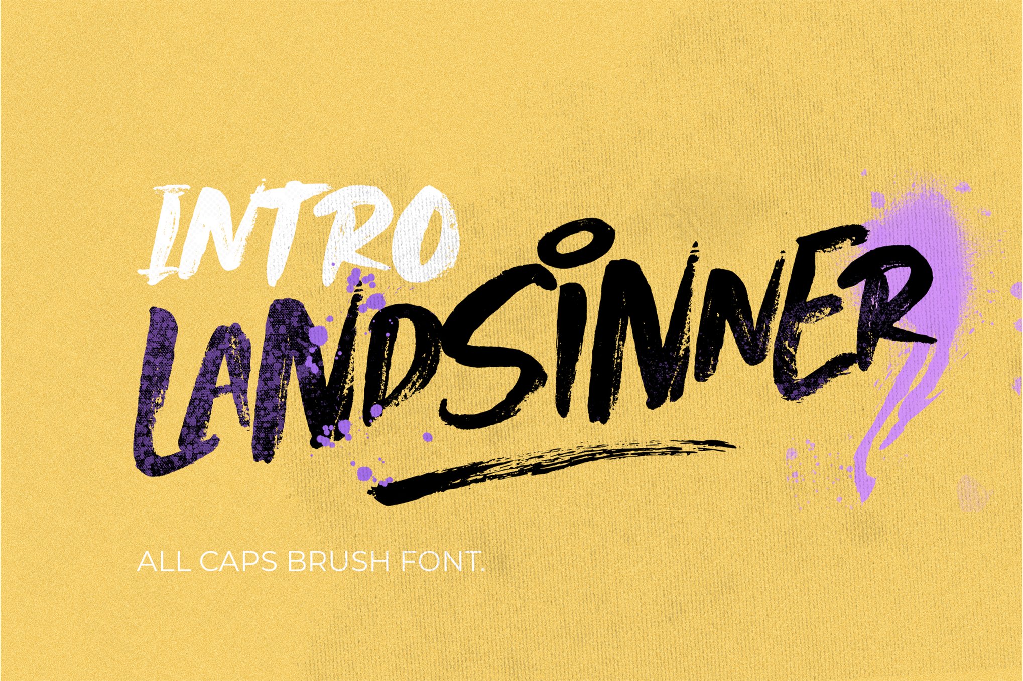Landsinner - Creative Watercolor Font