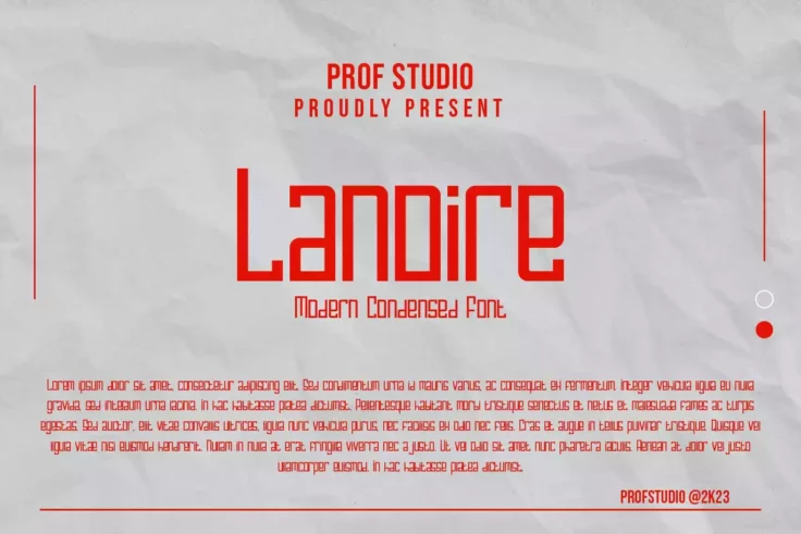 View Information about Lanoire Modern Condensed Font