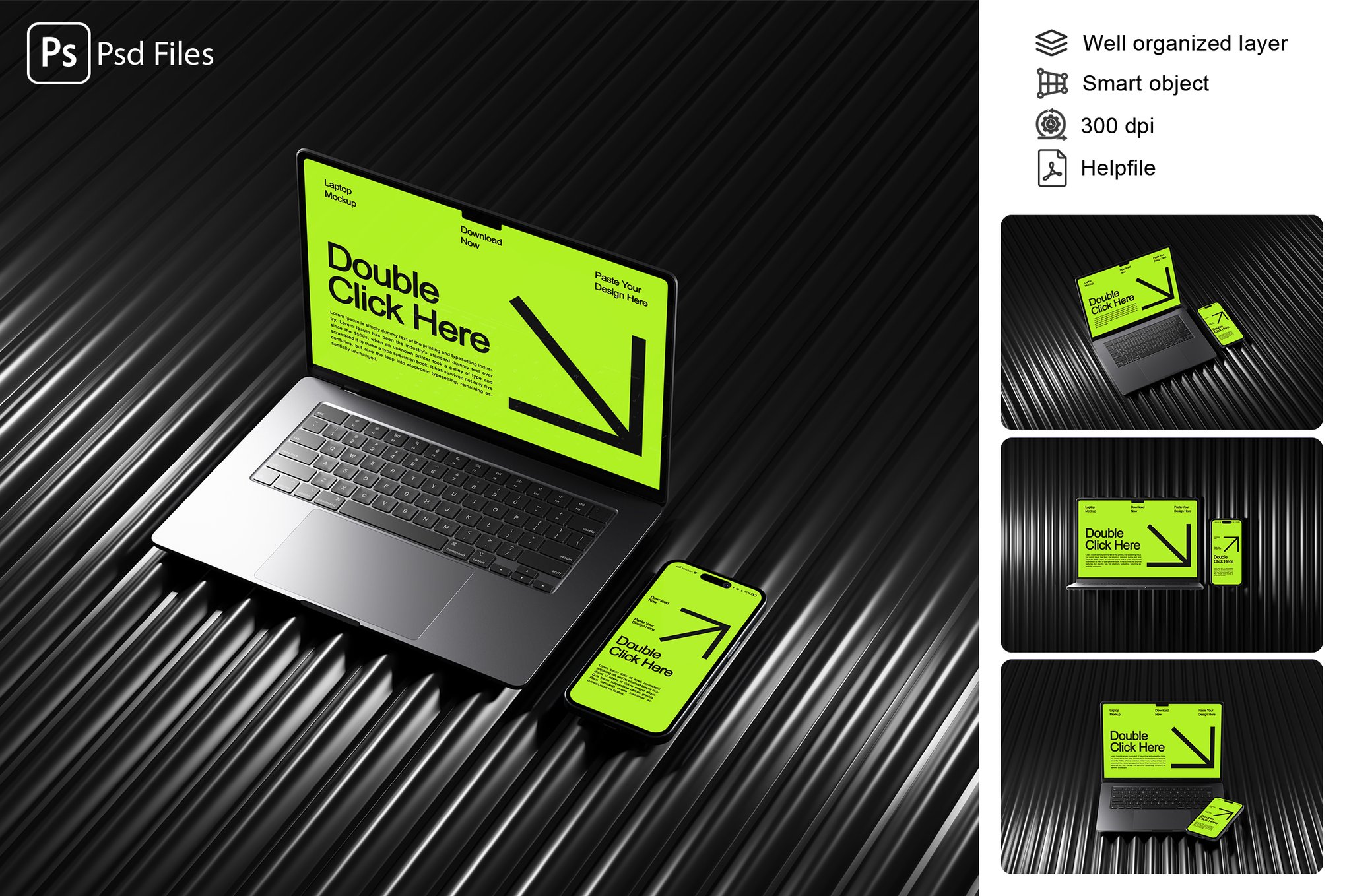 Laptop & Phone Mockup Template