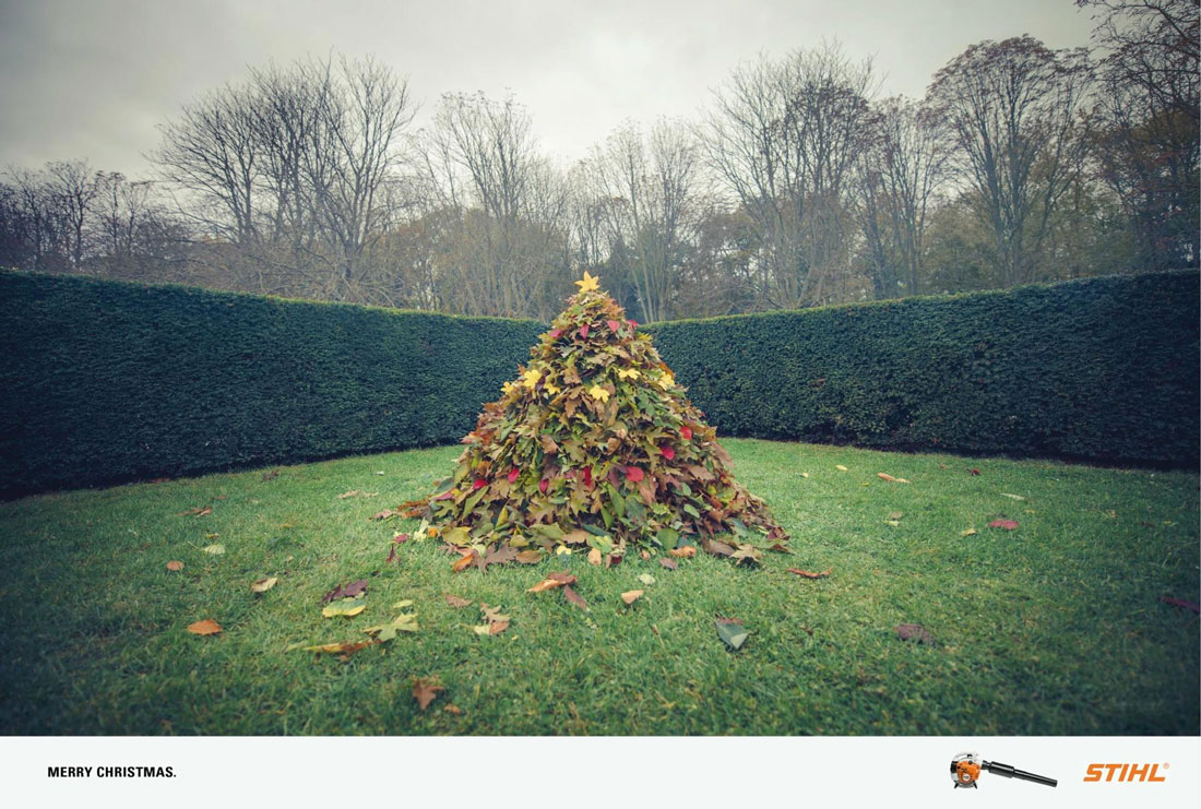 leaf-tree 25 Clever and Funny Christmas Print Ads design tips 