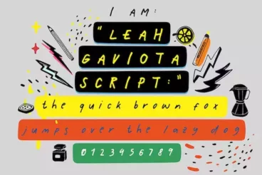 First alternate image for Leah Gaviota Casual Decorative Font