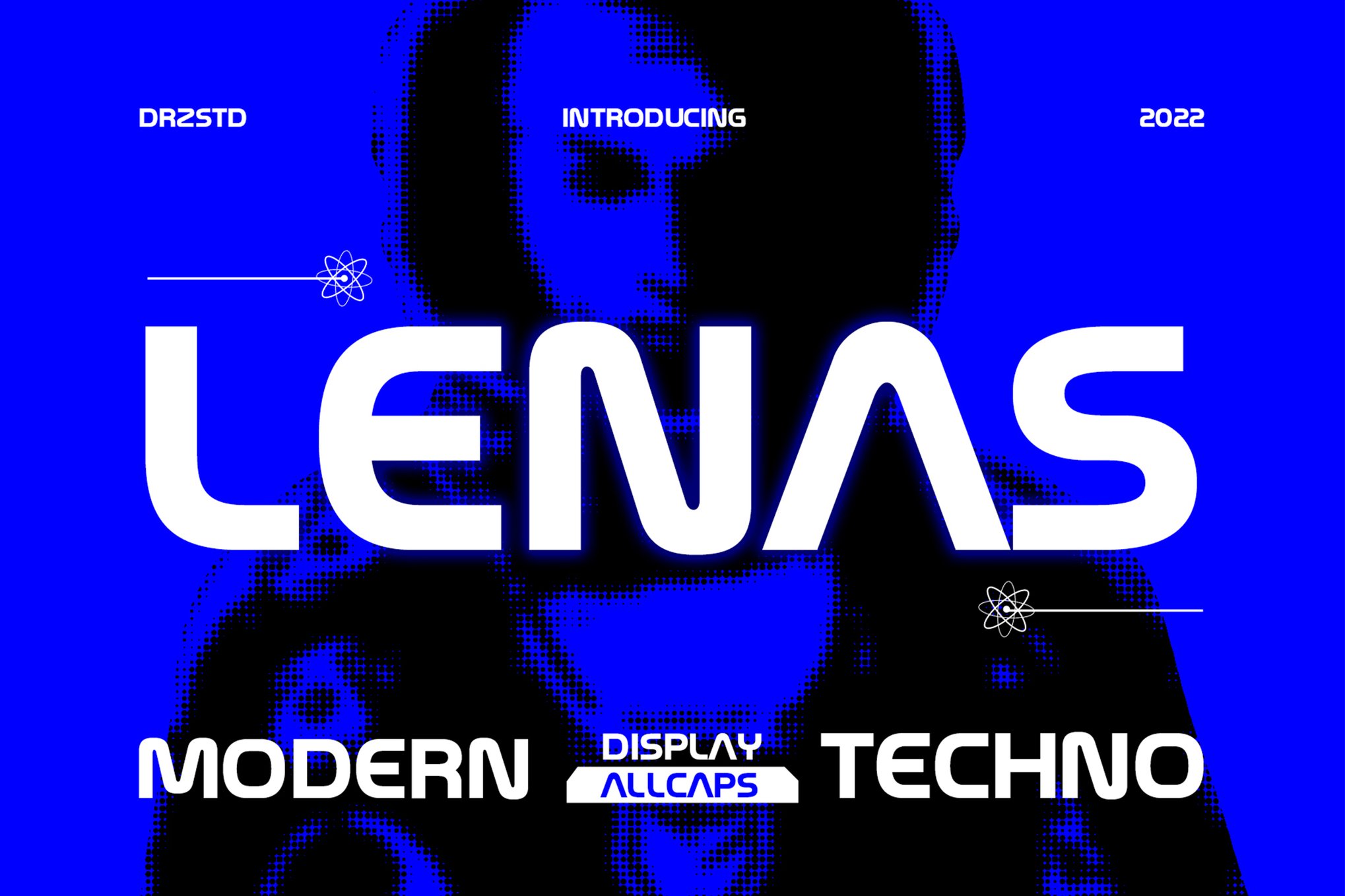 Lenas - Modern Techno All-Caps Font