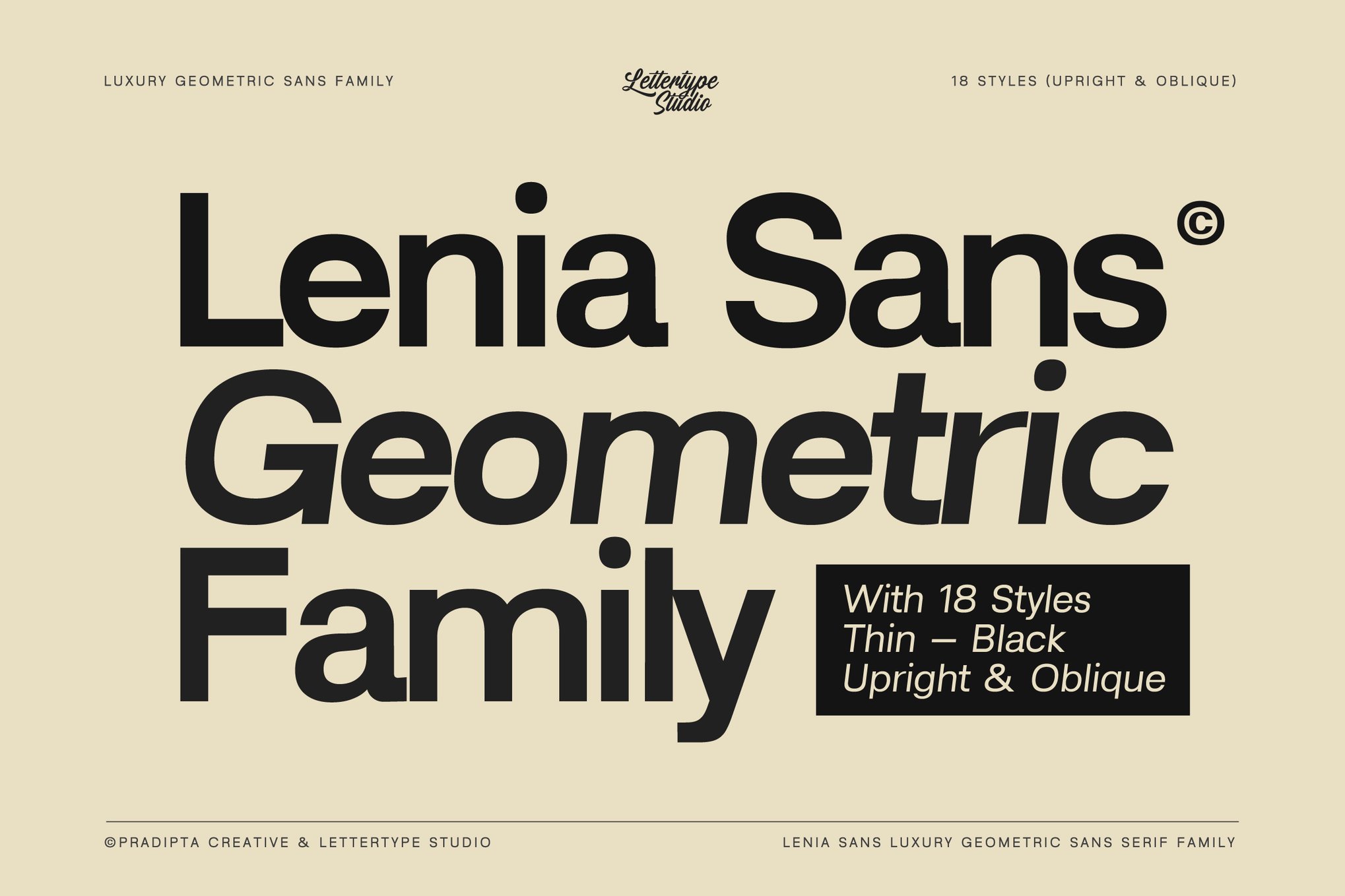 Lenia Sans - Geometric PowerPoint Font