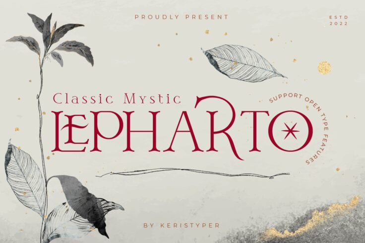 View Information about Lepharto Mystic Font