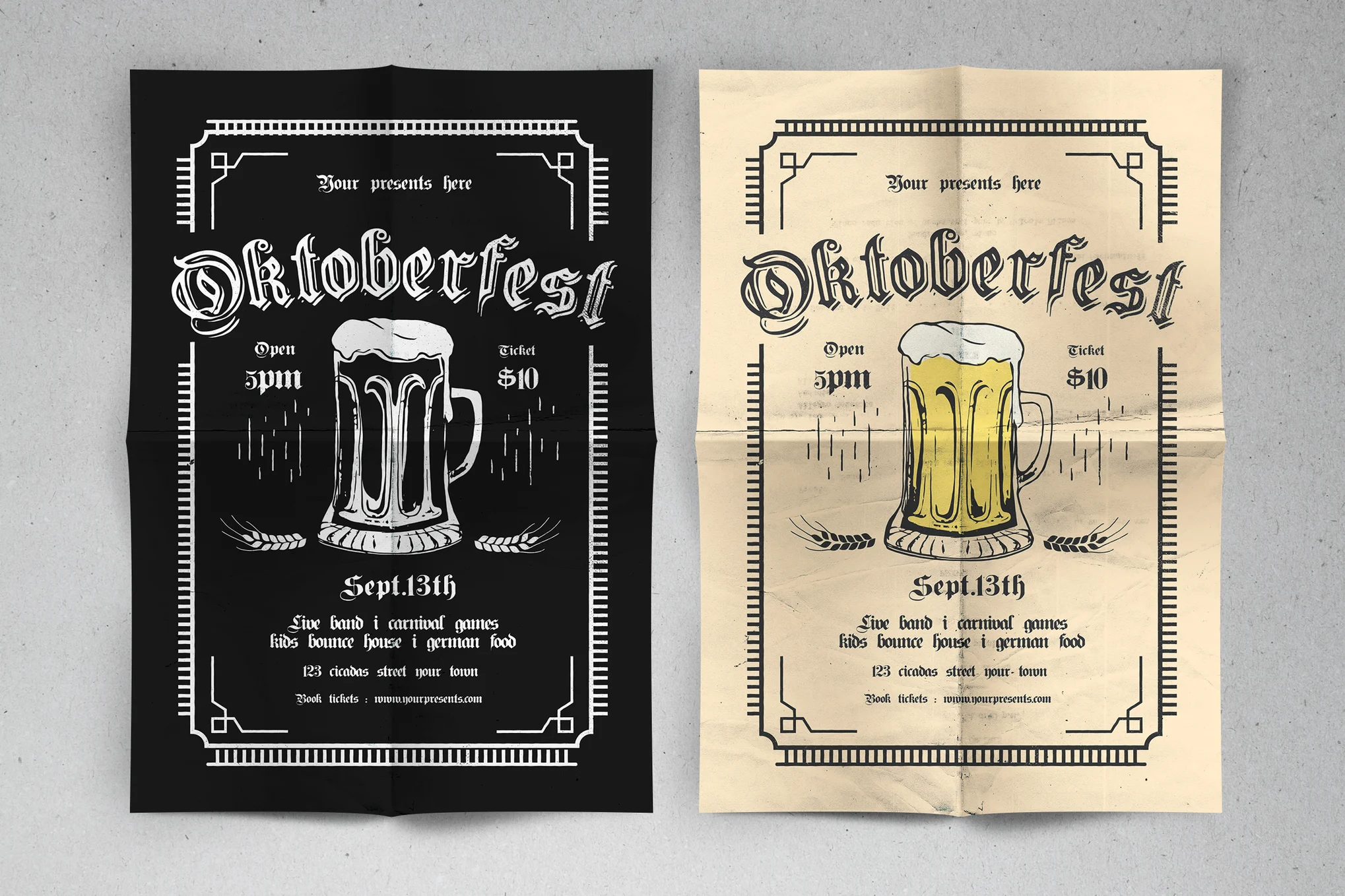 Light & Dark Oktoberfest Poster Template