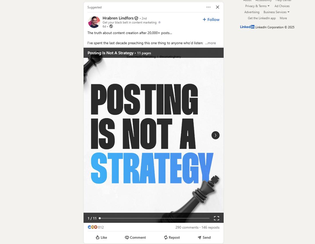 linkedin story post