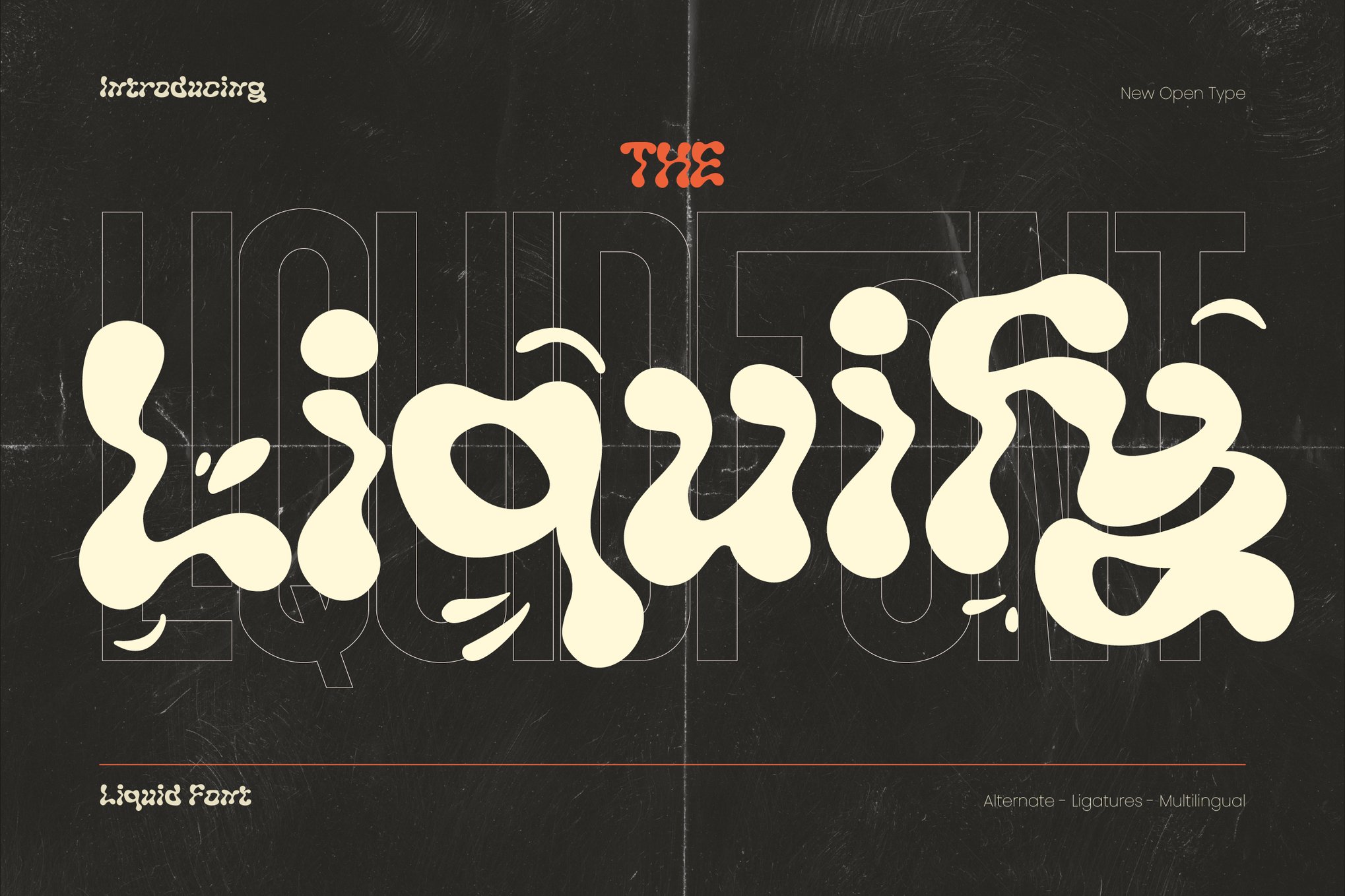 Liquify - Retro Liquid Font