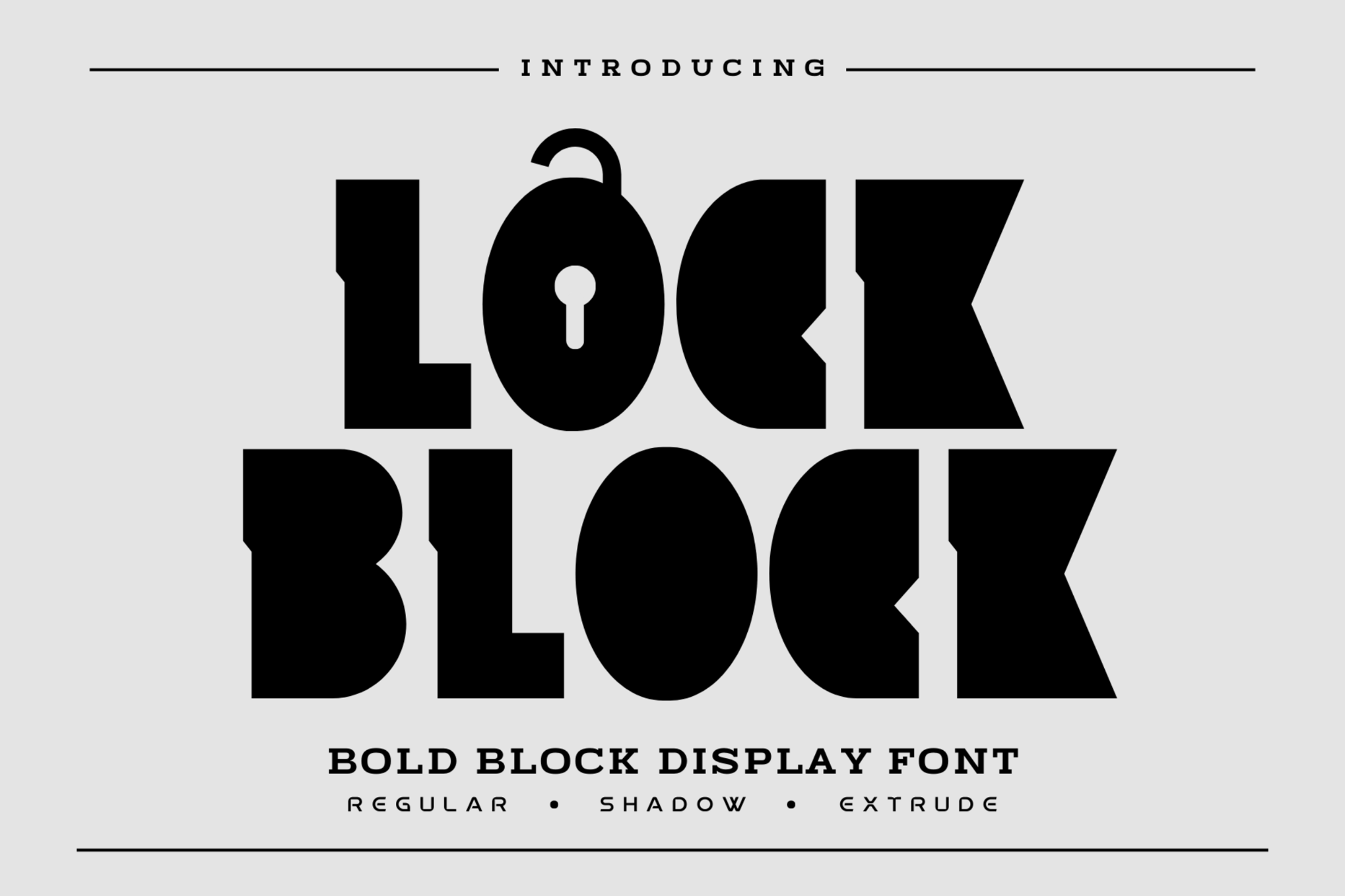 Lock Block - Block Display Font