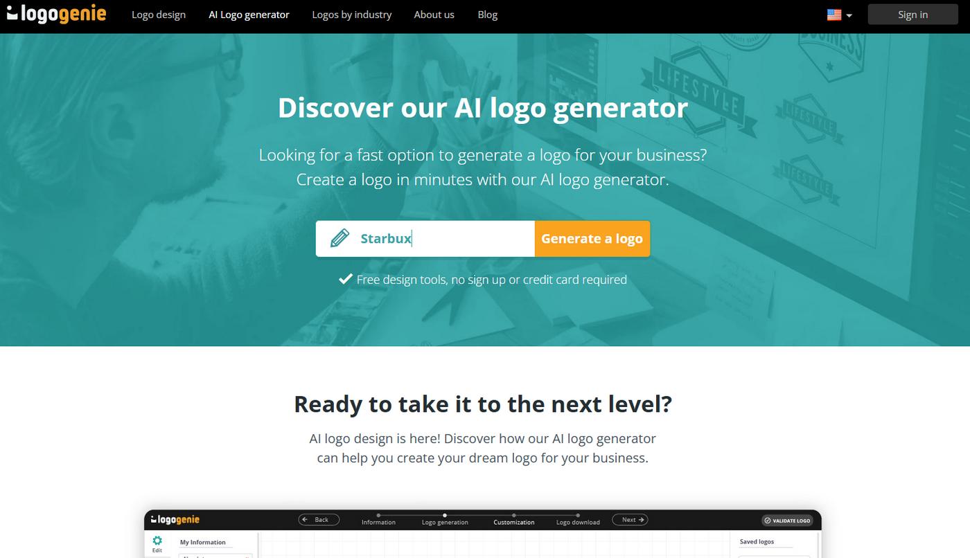 logogenie ai logo generator