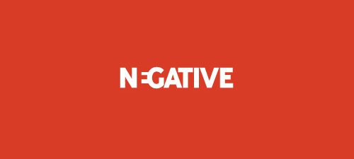 Image result for NEGATIVE  LOGO