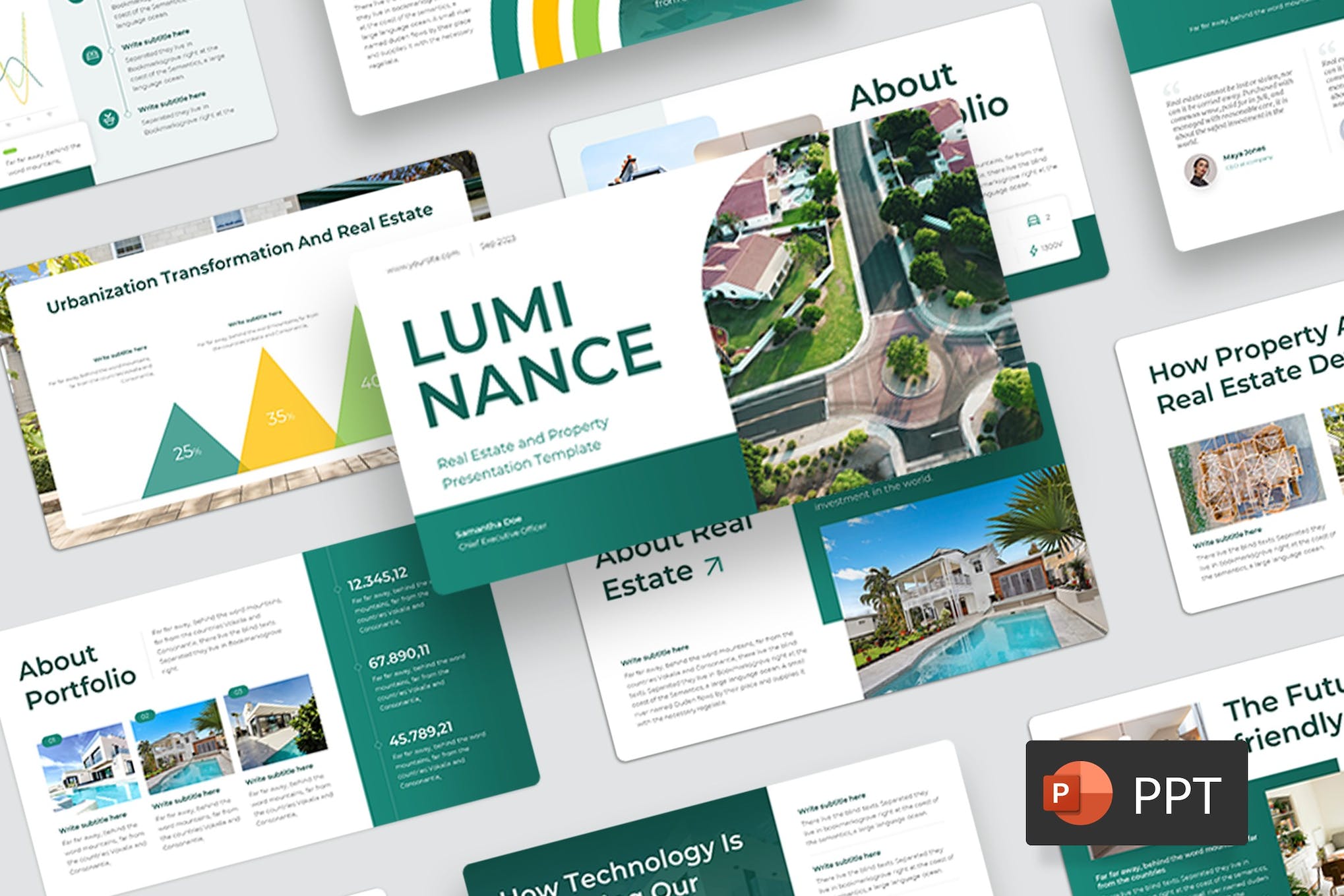 Luminance - Real Estate PowerPoint Template