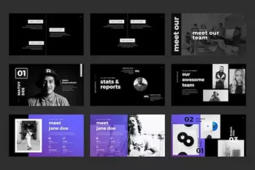 First alternate image for LUNAR Dark Google Slides Template