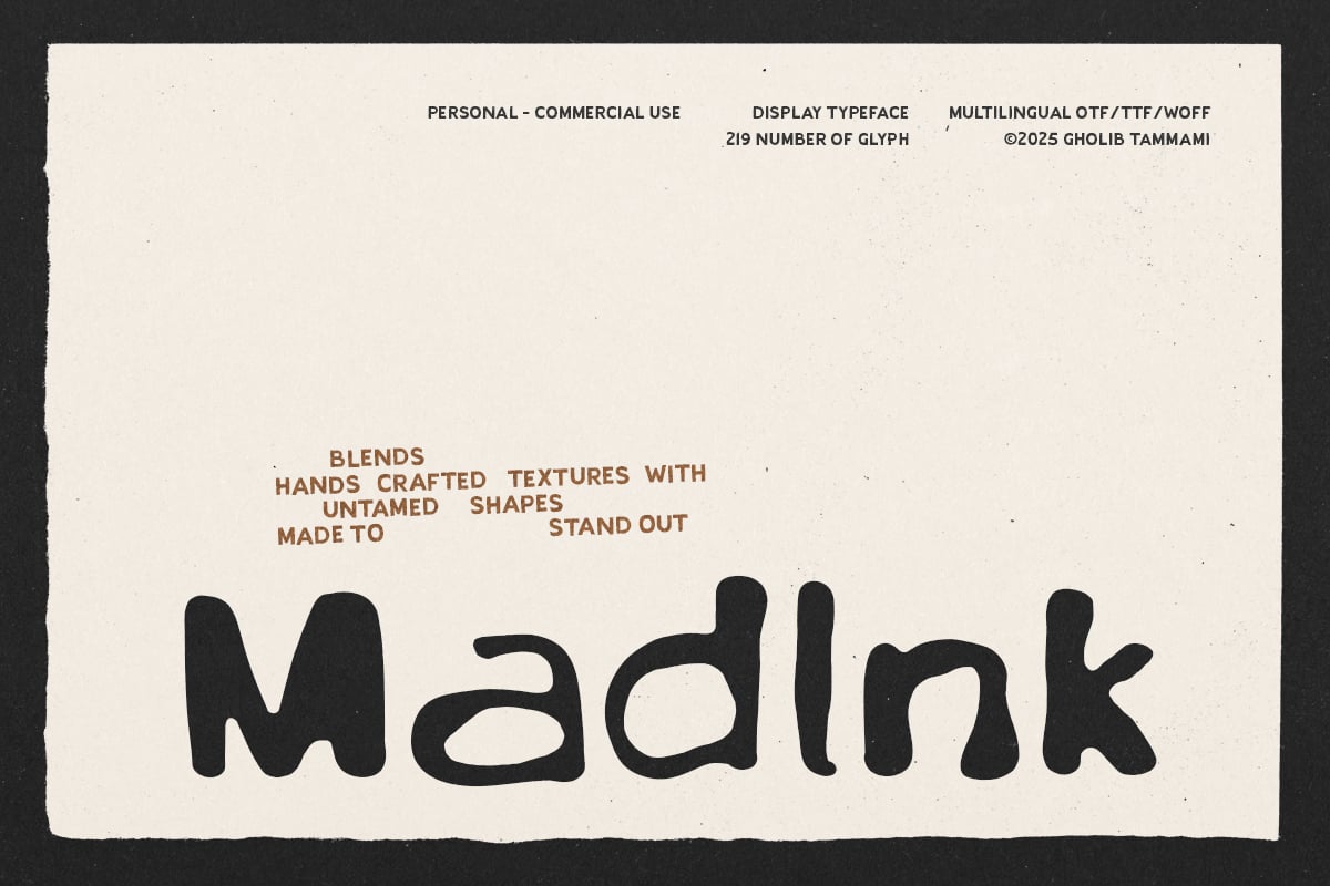 MadInk - Creative Imperfect Font