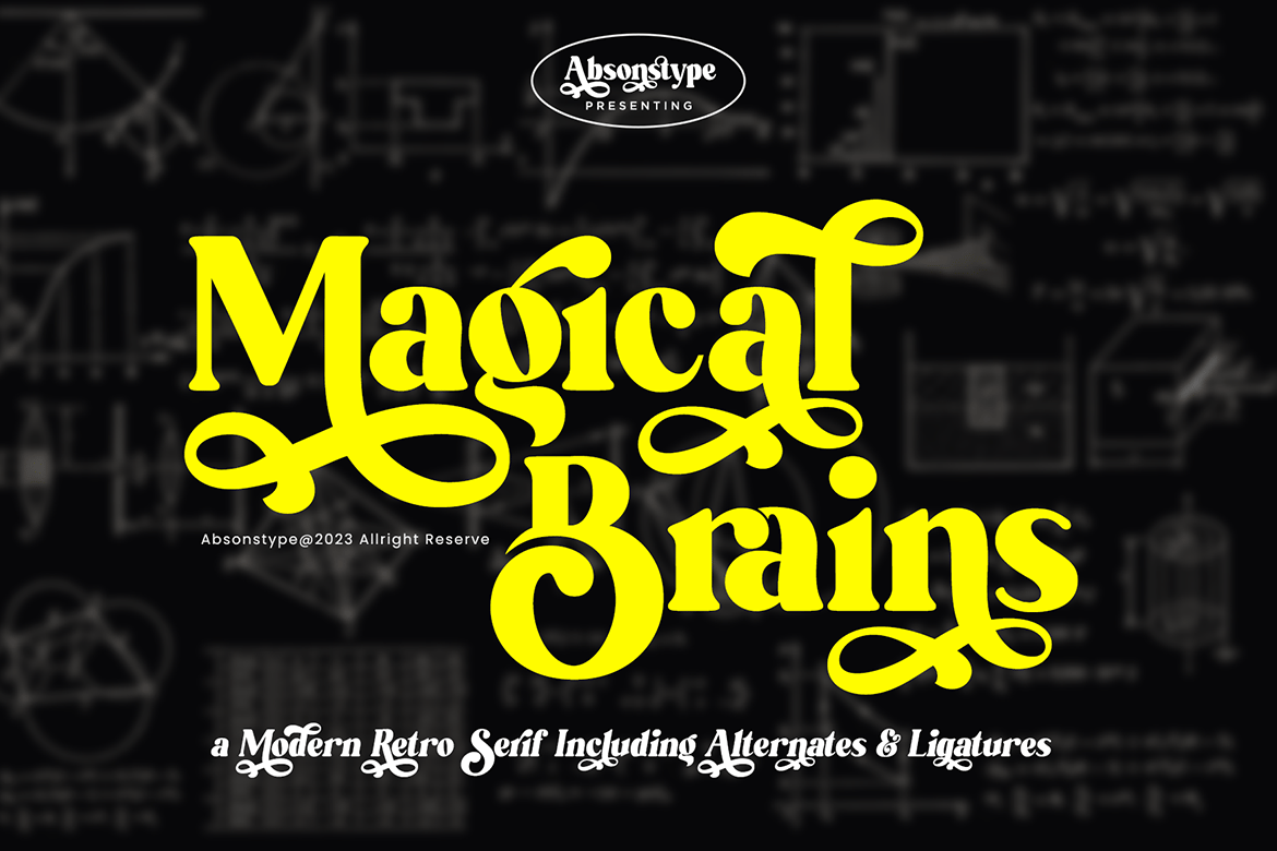 Magical Brains - Retro Serif Magical Font