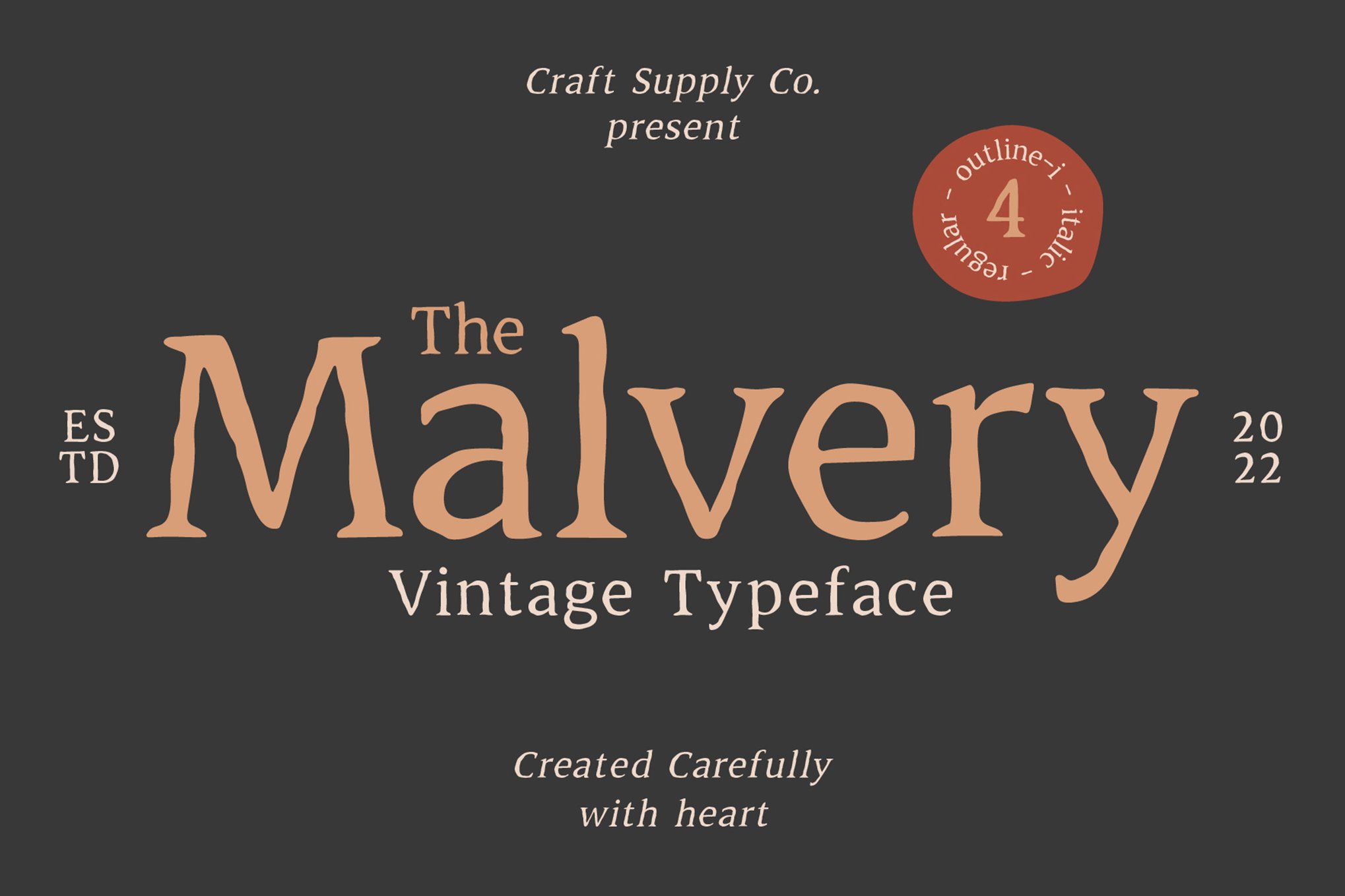 Malvery - Vintage Cricut Font