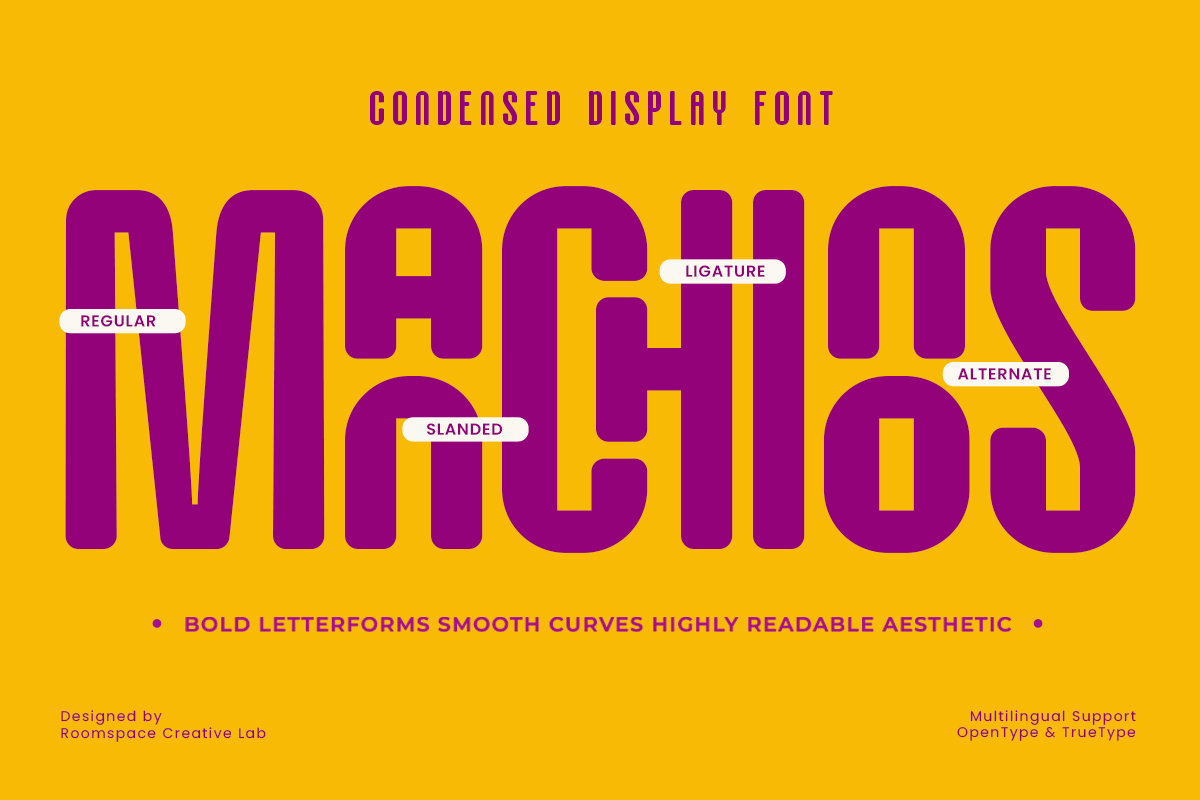 Manchinos - Condensed Rounded Font