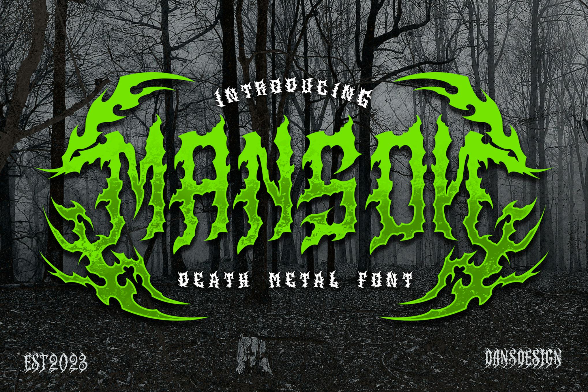 Manson - Death Metal Font