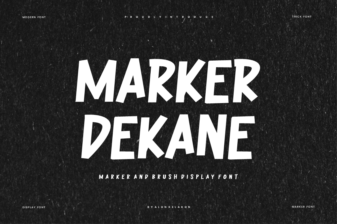 Marker Dekane - Brush Display Font