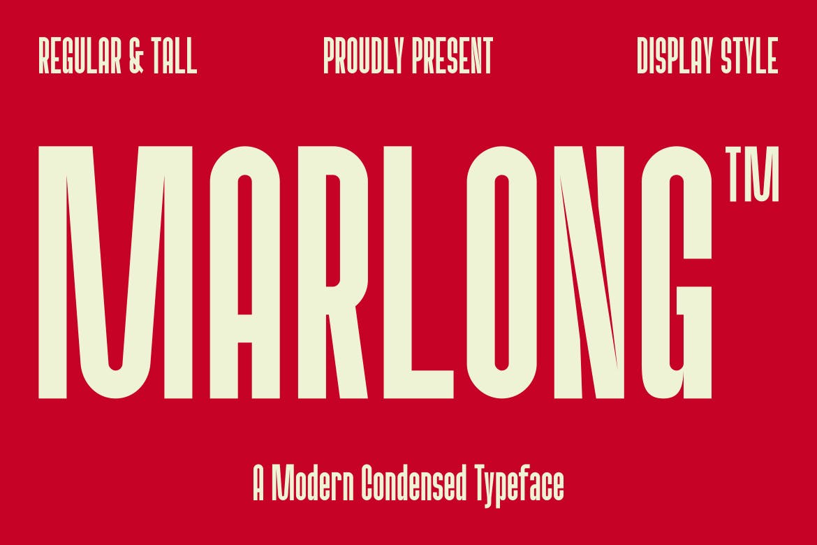 Marlong - Modern Condensed Font