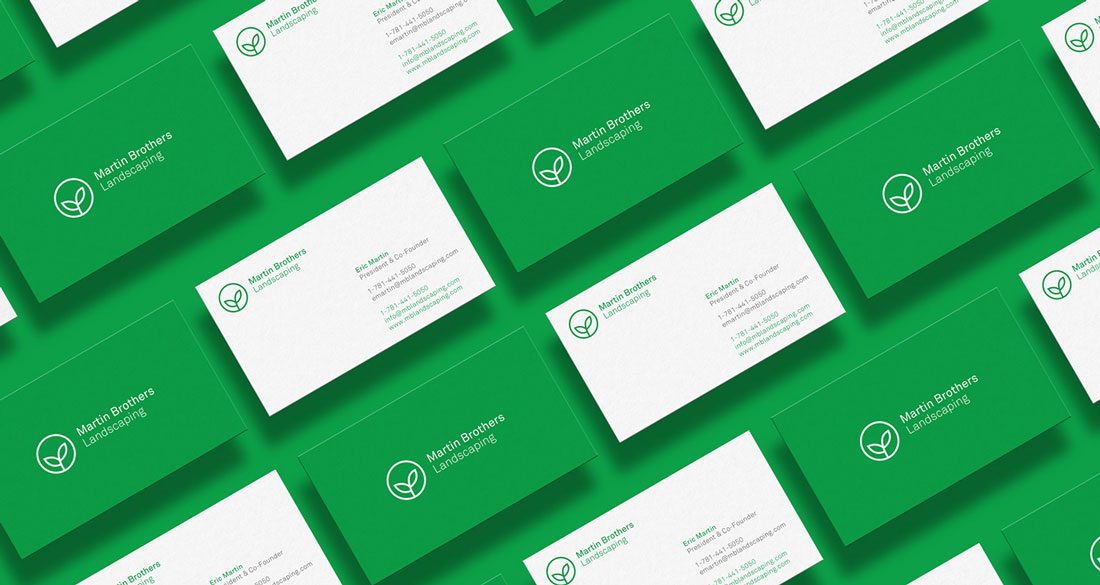 business card font