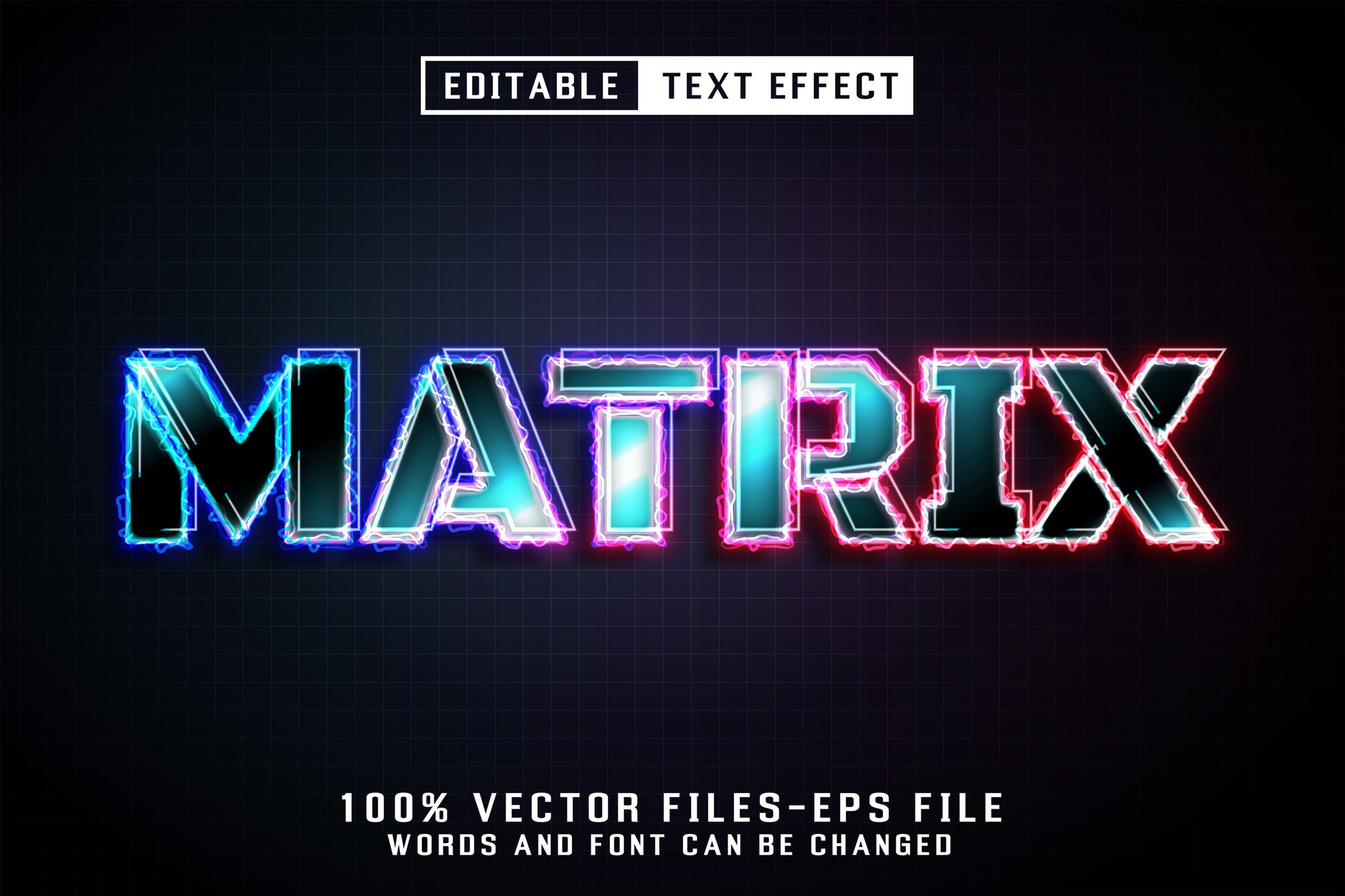 Matrix - Electric Illustrator Text Effect