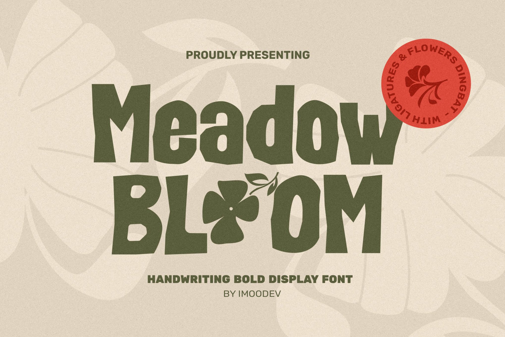Meadow Bloom - Handwritten Flower FontFont