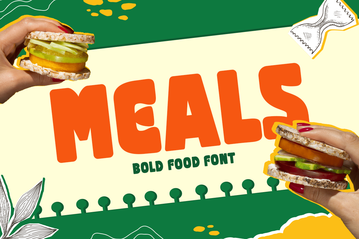 Comidas: fuente de comida en negrita