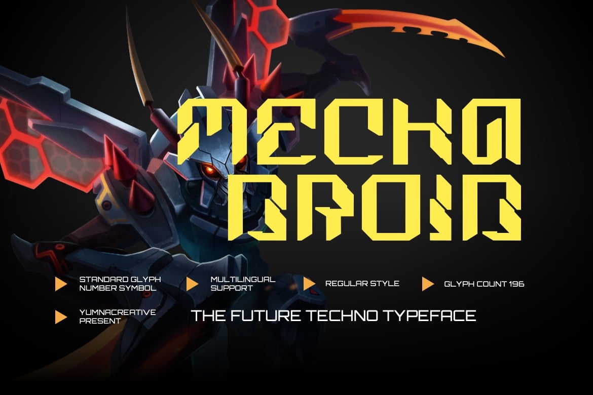Mechadroid - Future Techno Font