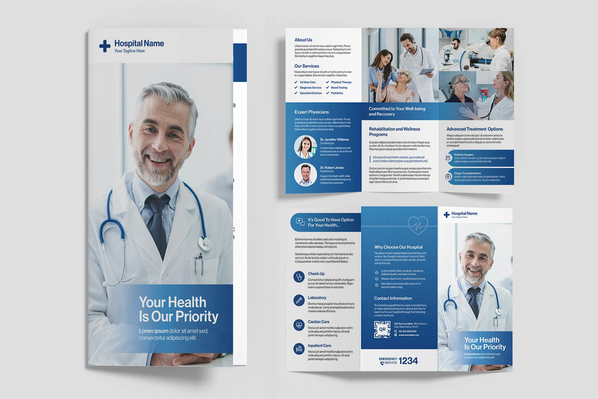 Medical & Hospital Trifold Brochure INDD