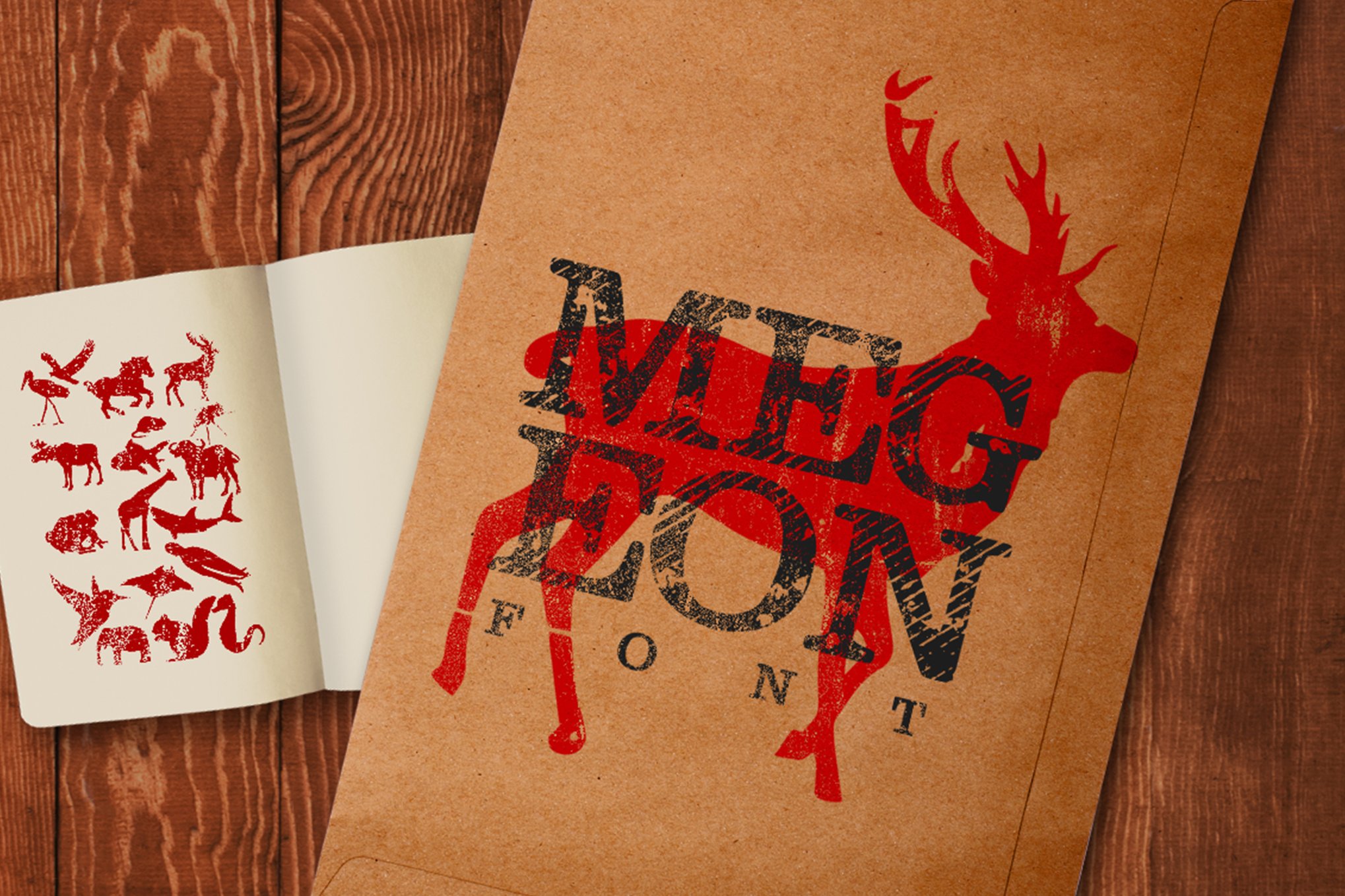 Megeon - Textured Serif Font for Logos