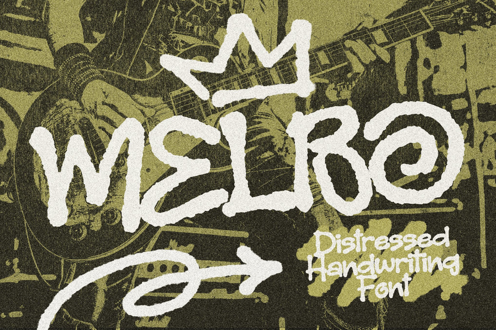 Melbo - Distressed Handwriting Font