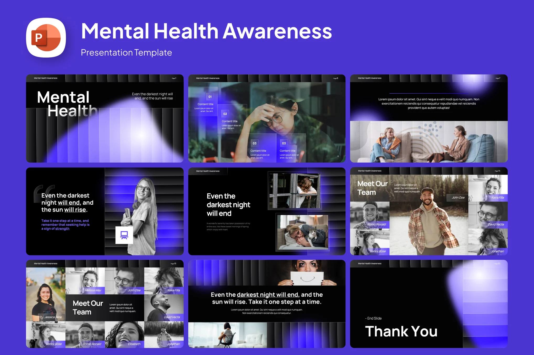 Mental Health Awareness PowerPoint Template