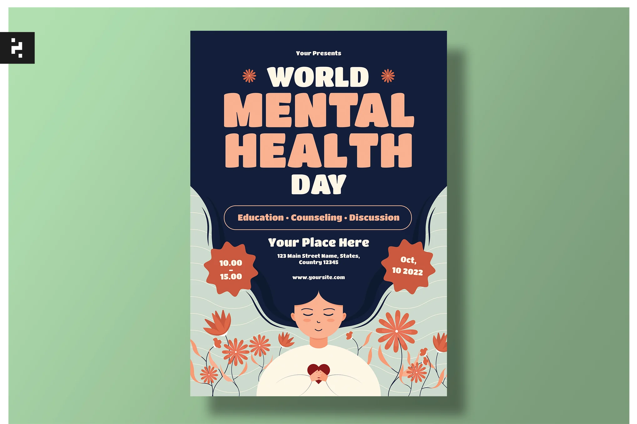 Mental Health Week Flyer Template