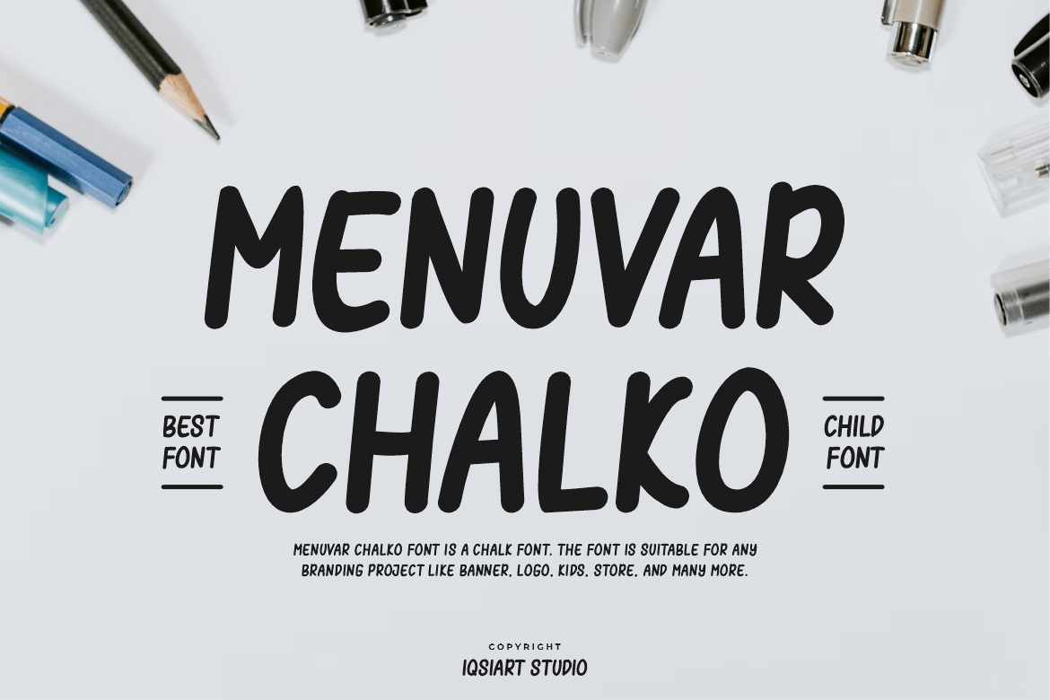 Menuvar Chalko - Marker Font