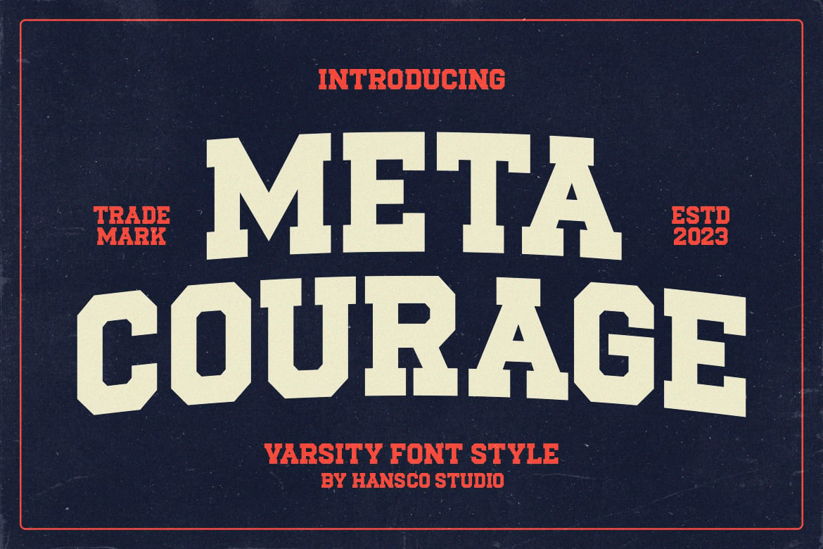 Meta Courage - Sports Style Slab Serif Font