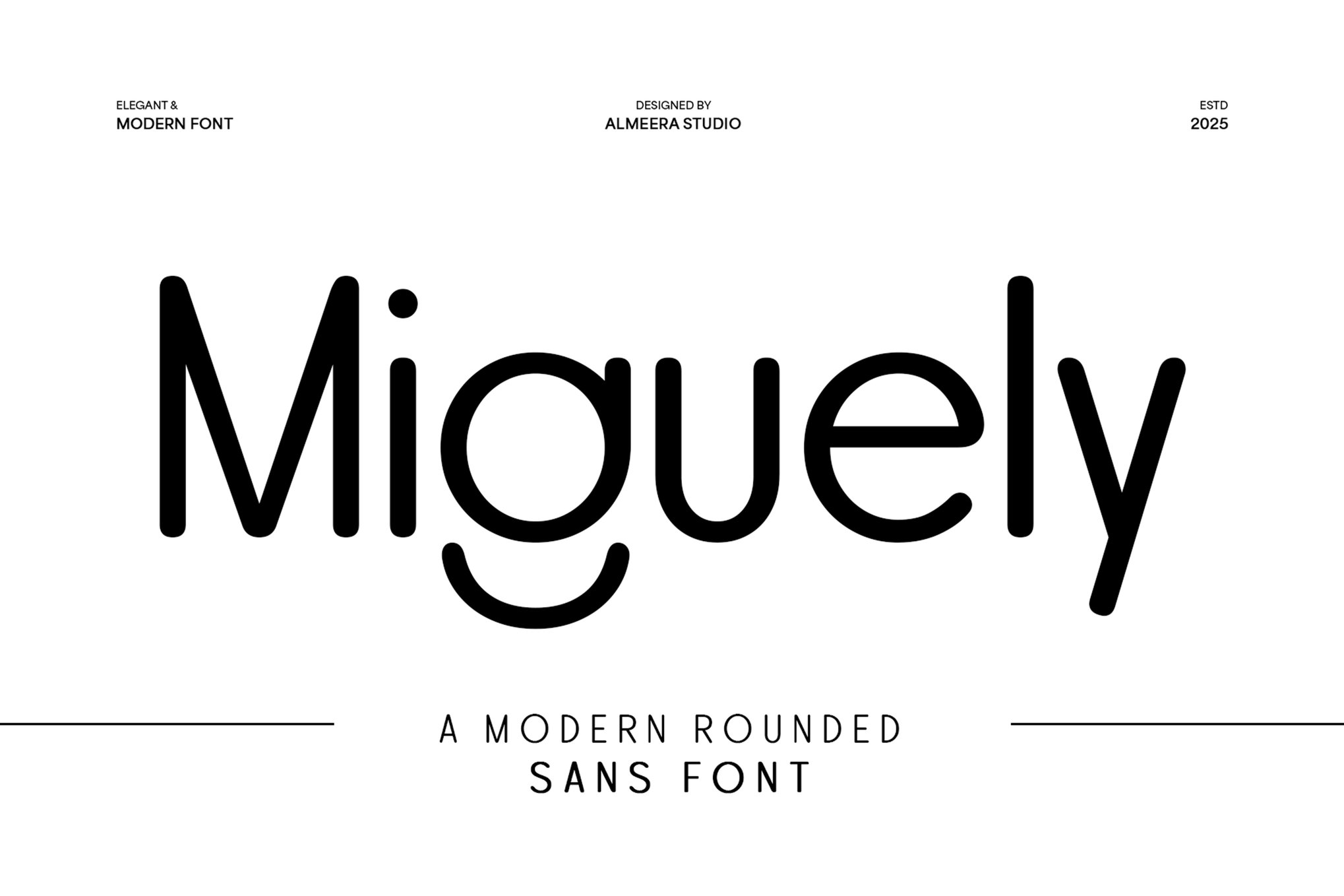 Miguely - Modern Rounded Sans Font