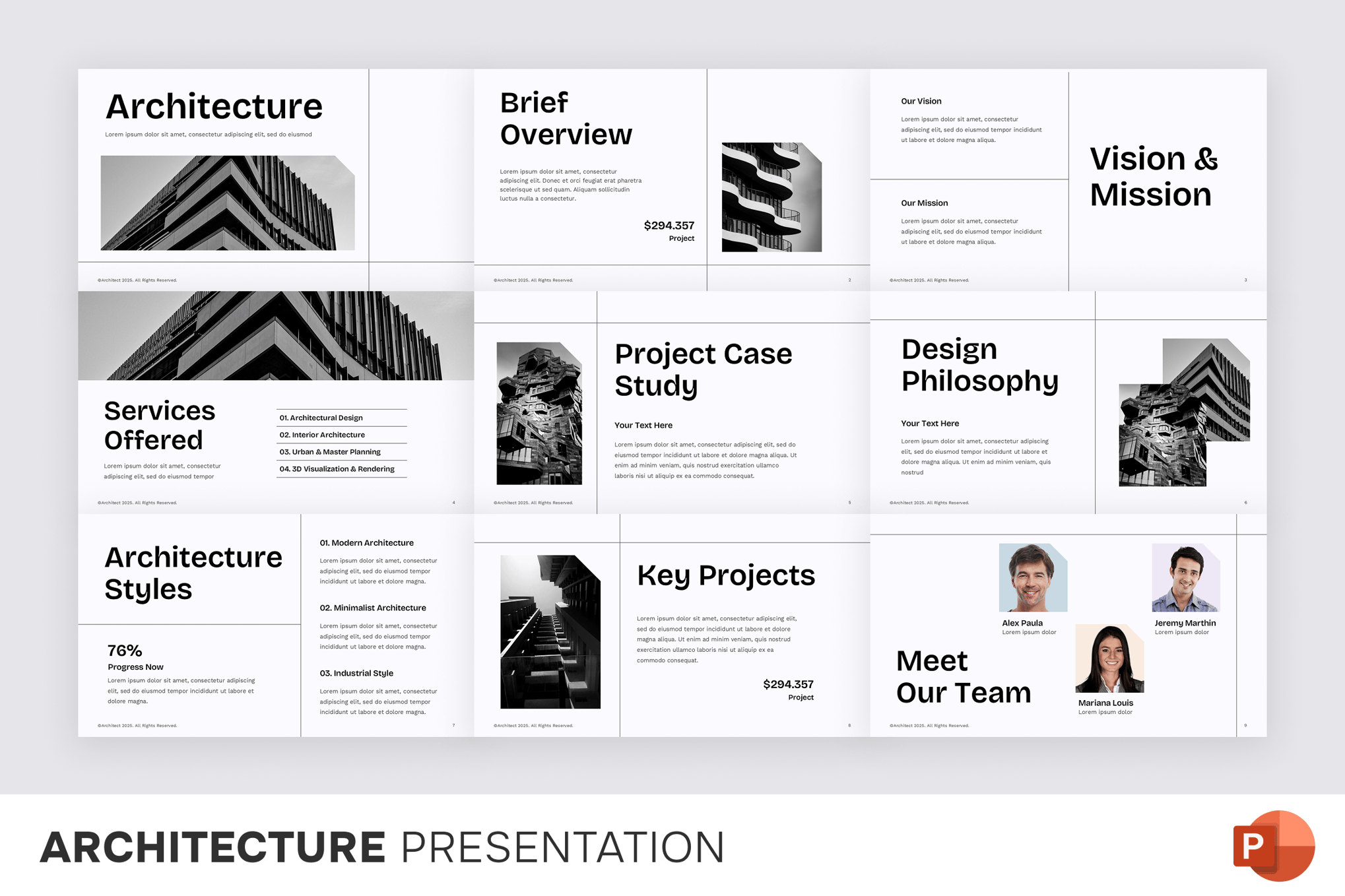 Minimal Architecture PowerPoint Template