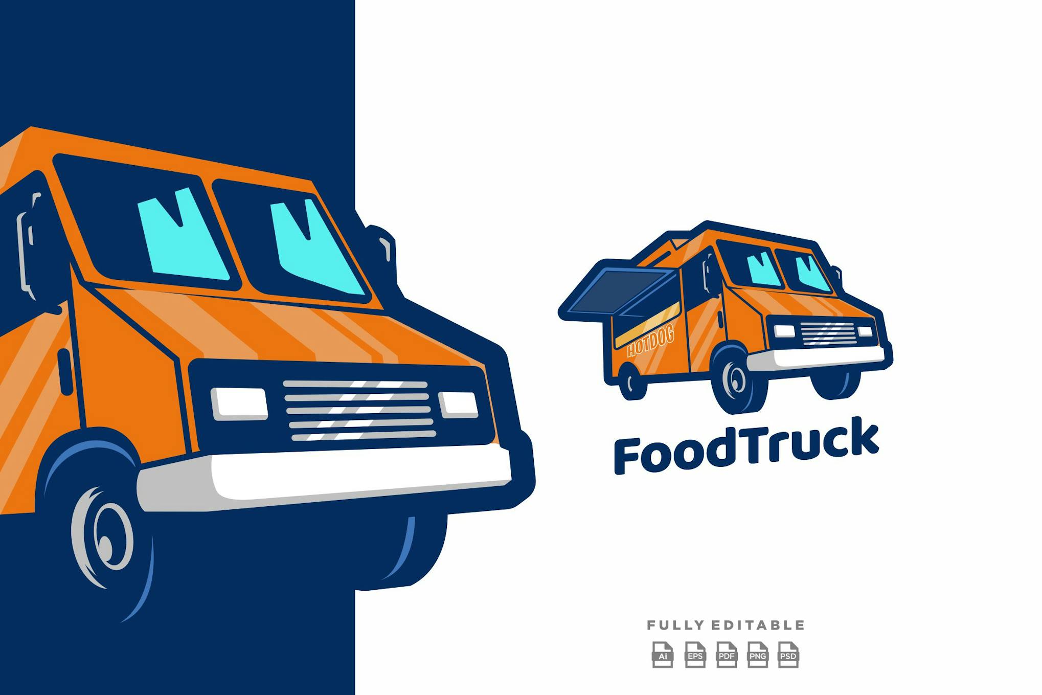 Minimal Food Truck Logo Design