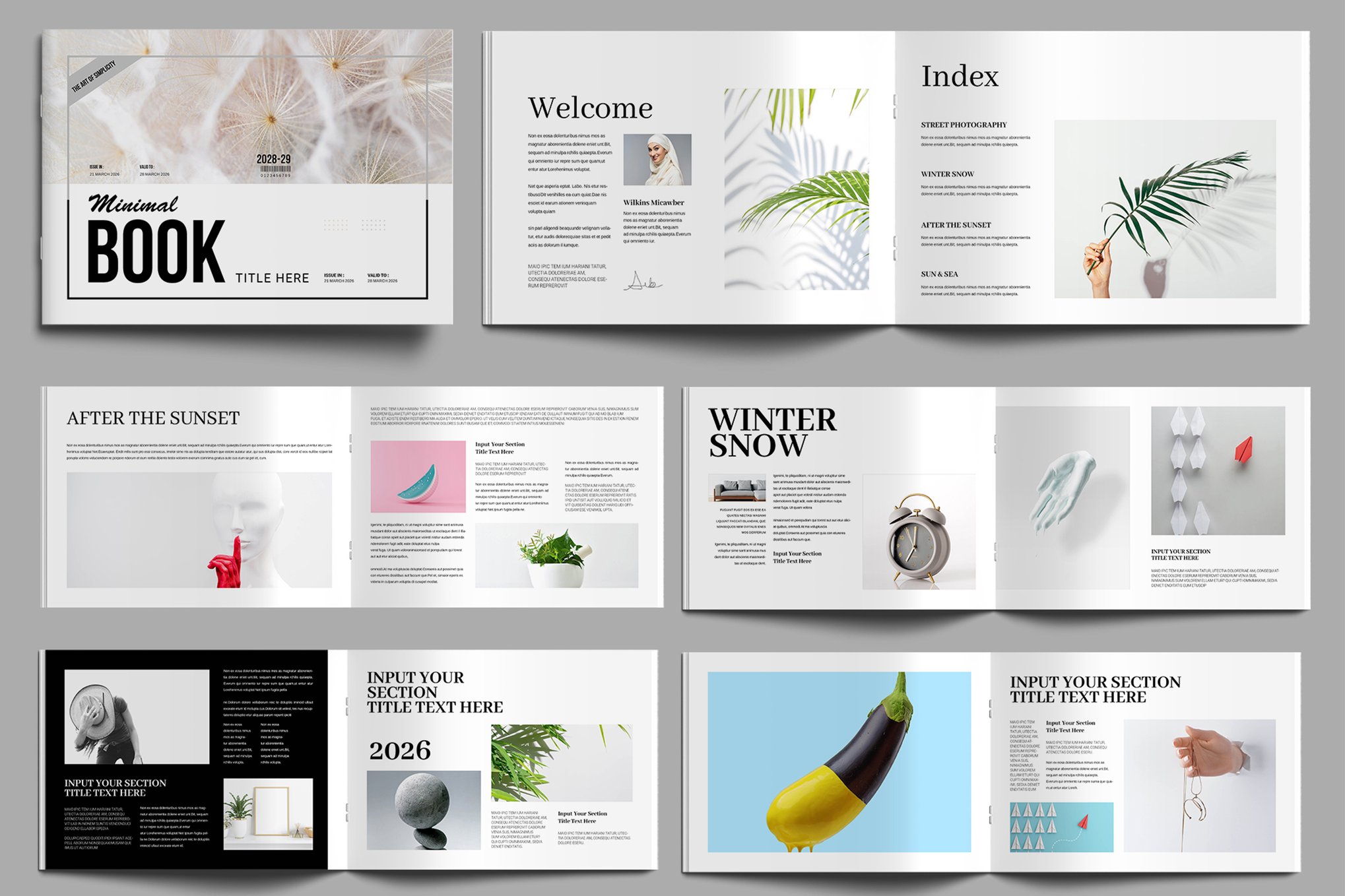 Minimal Landscape InDesign Book Template