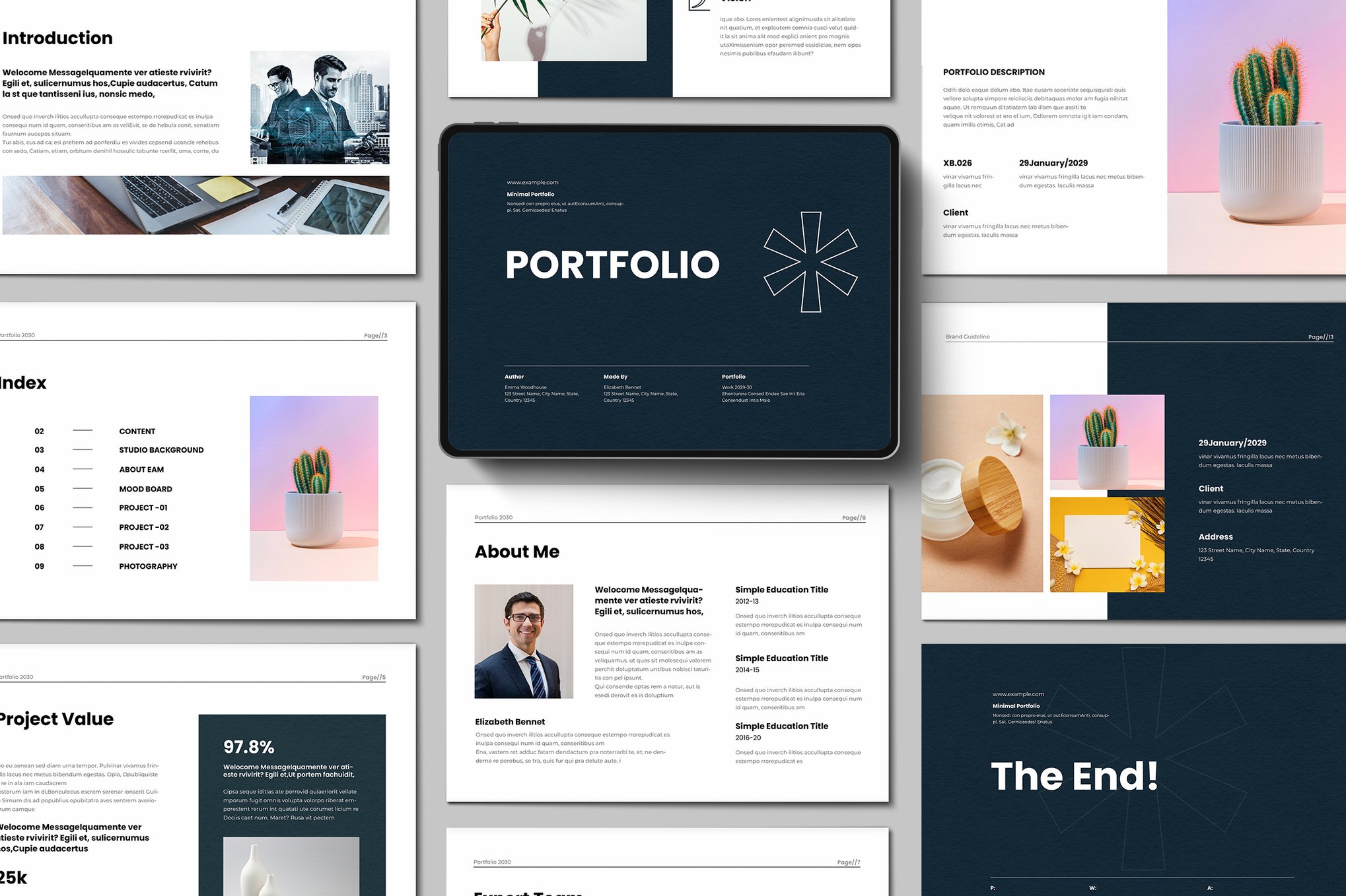 Minimal Portfolio Layout Word Template